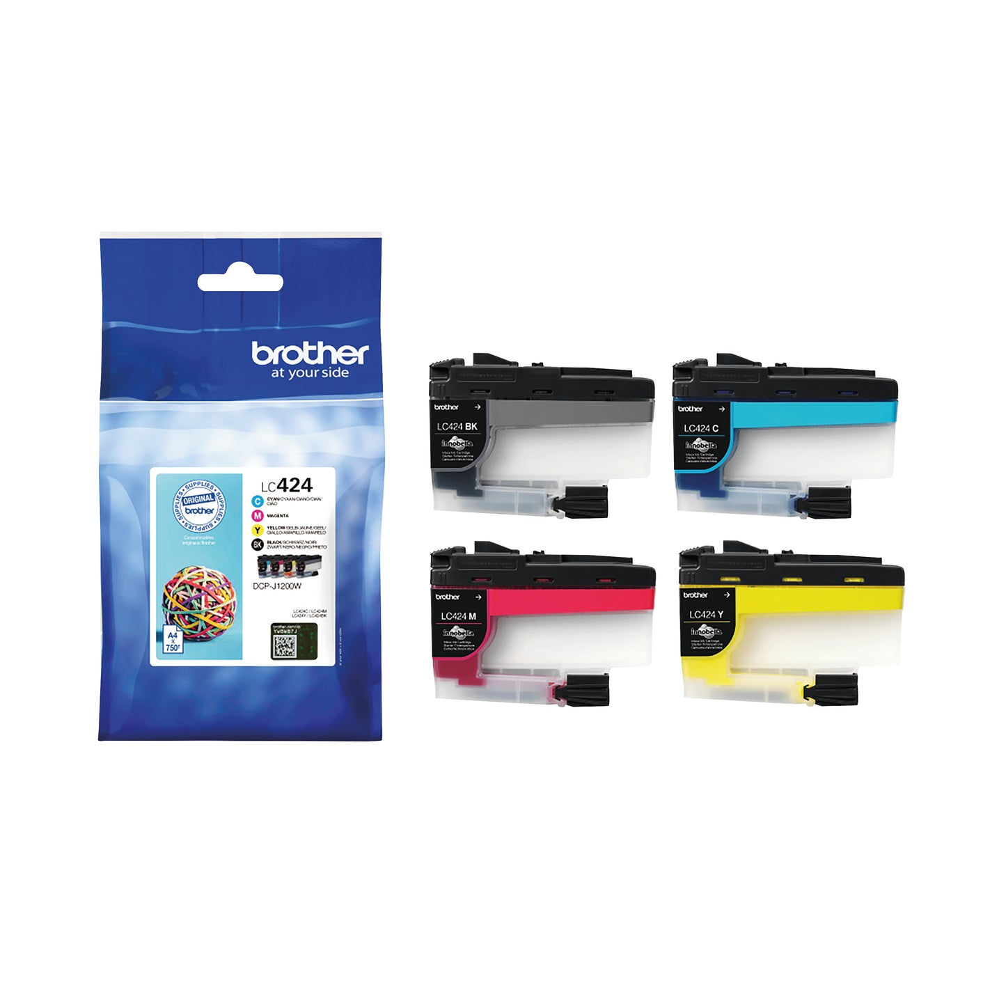 Brother LC424VAL ink cartridge 4 pc(s) Original Black, Cyan, Magenta, Yellow
