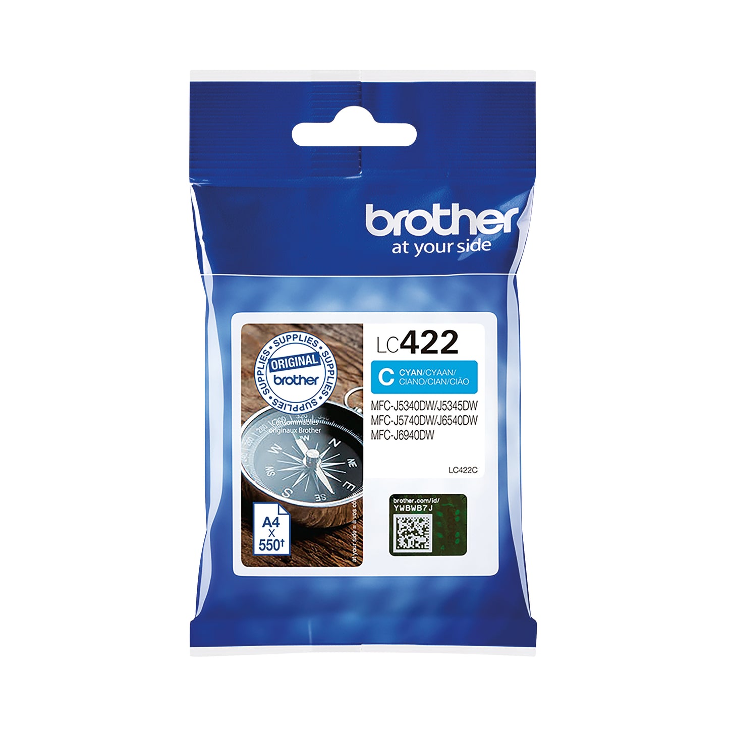 Brother LC422C ink cartridge 1 pc(s) Original Cyan
