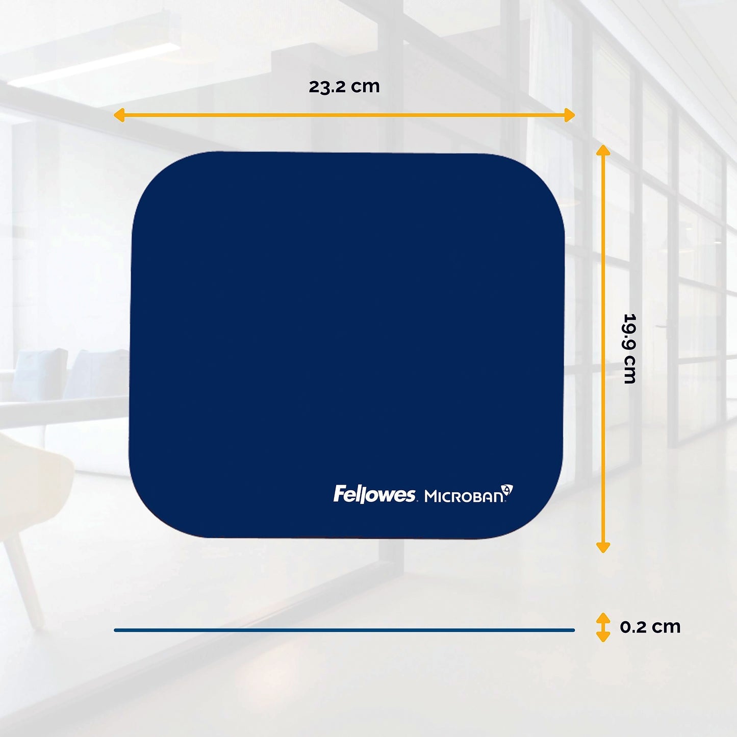 Fellowes Mouse Pad Microban Antibacterial Protection Navy 5933805