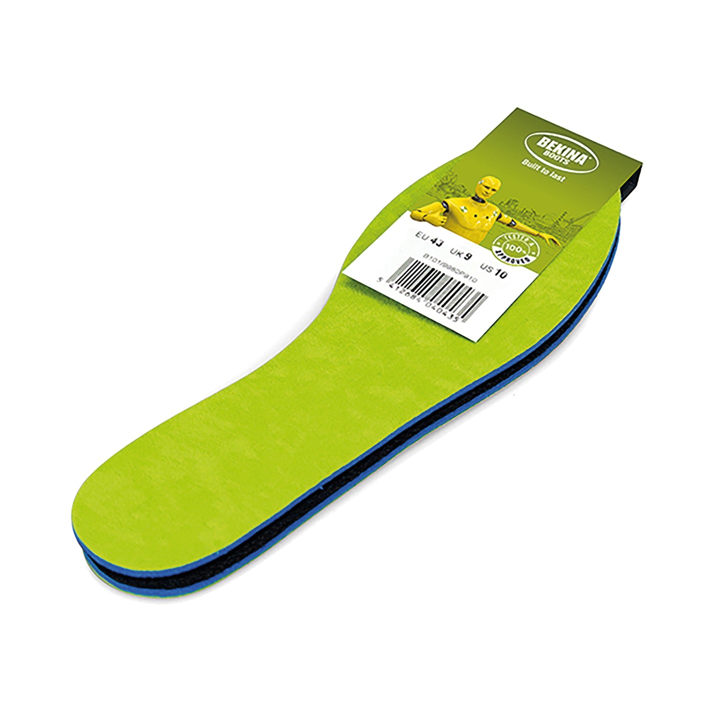 Bekina Steplite Easygrip Extra Thick Felt Washable Insole (Pack of 5) Green 06