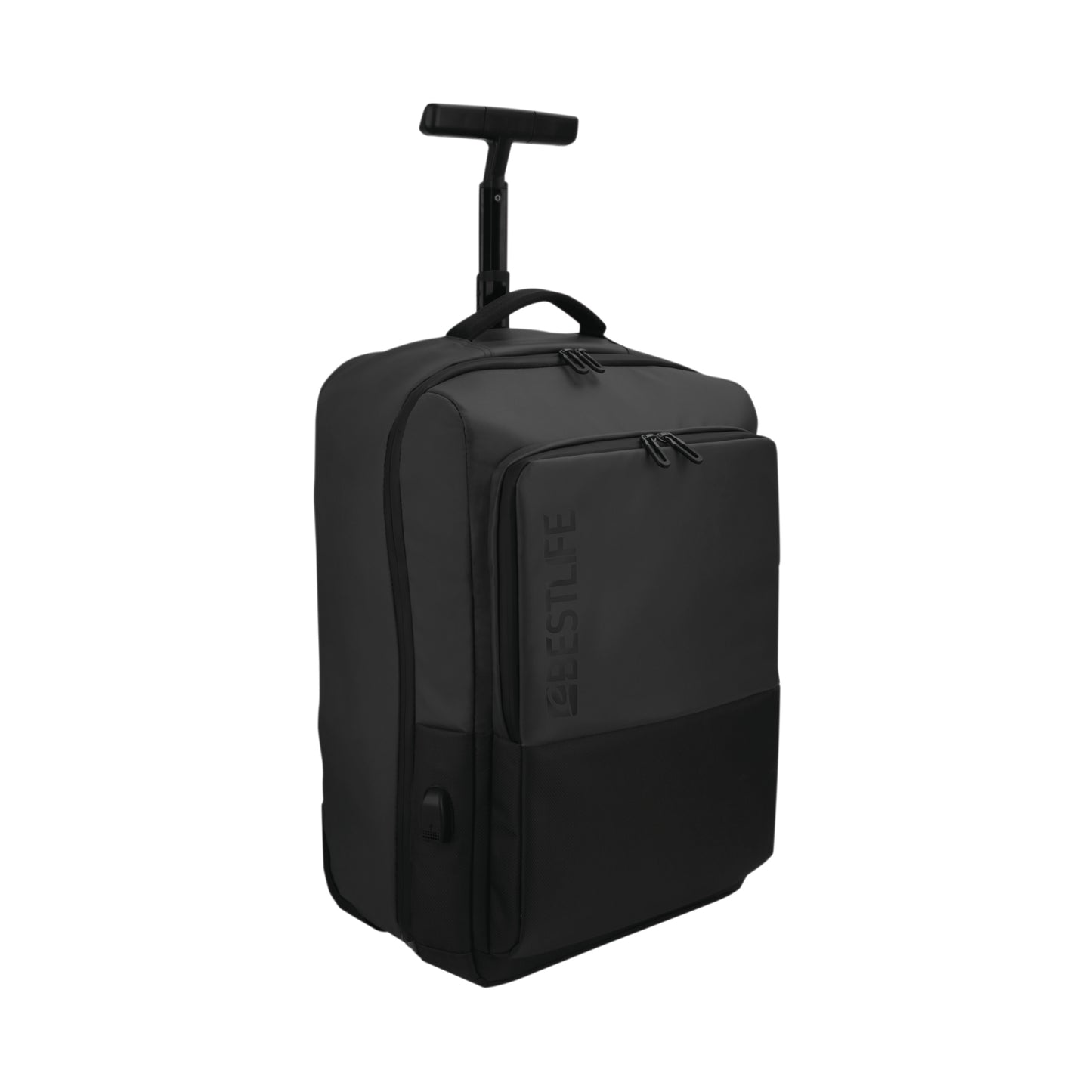 BestLife Travel Trolley Bag with USB Connector BT-3401BK-1