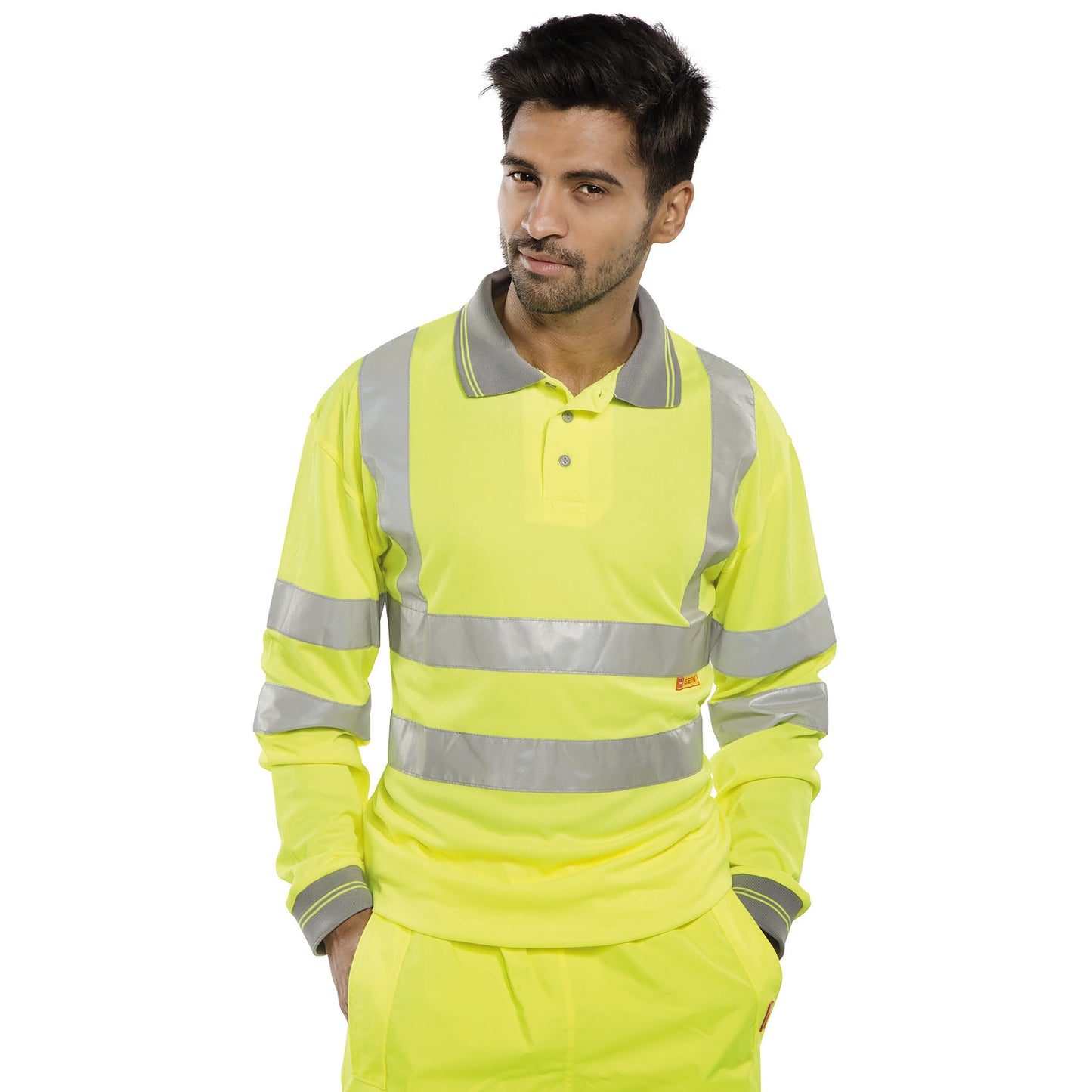 Beeswift Long Sleeve Polo Shirt Saturn Yellow L