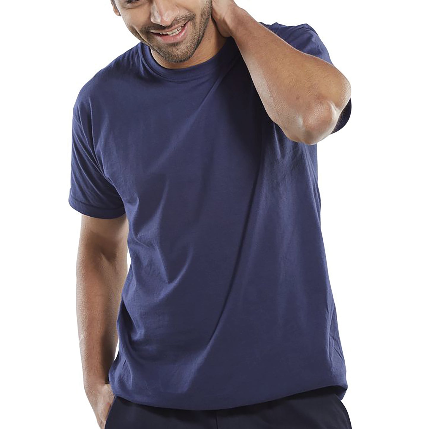 Beeswift Click 100% Cotton T-shirt Navy Blue 2XL