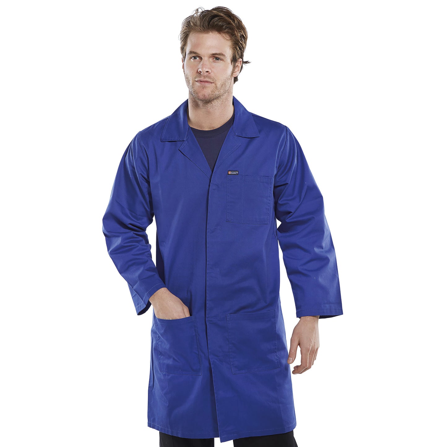 Beeswift Polycotton Warehouse Coat Royal Blue 40