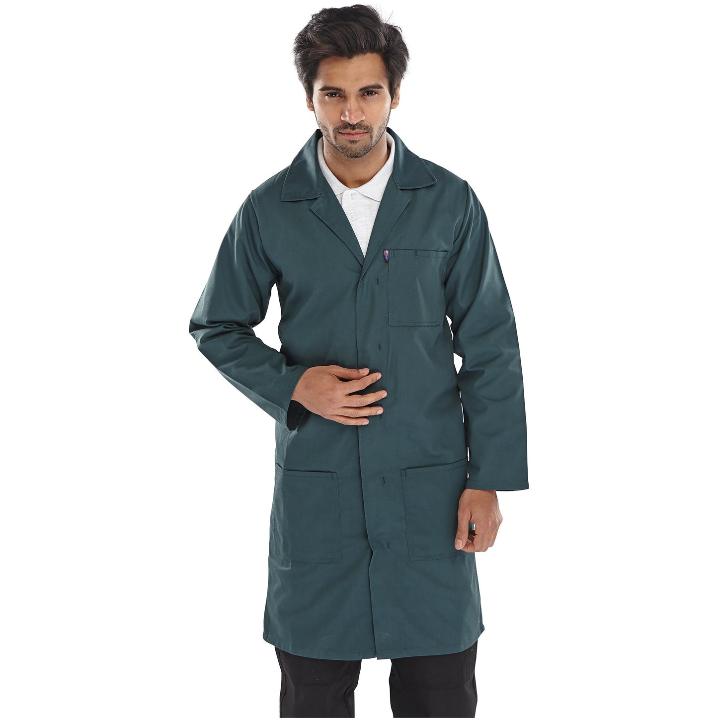 Beeswift Polycotton Warehouse Coat Spruce Green 40
