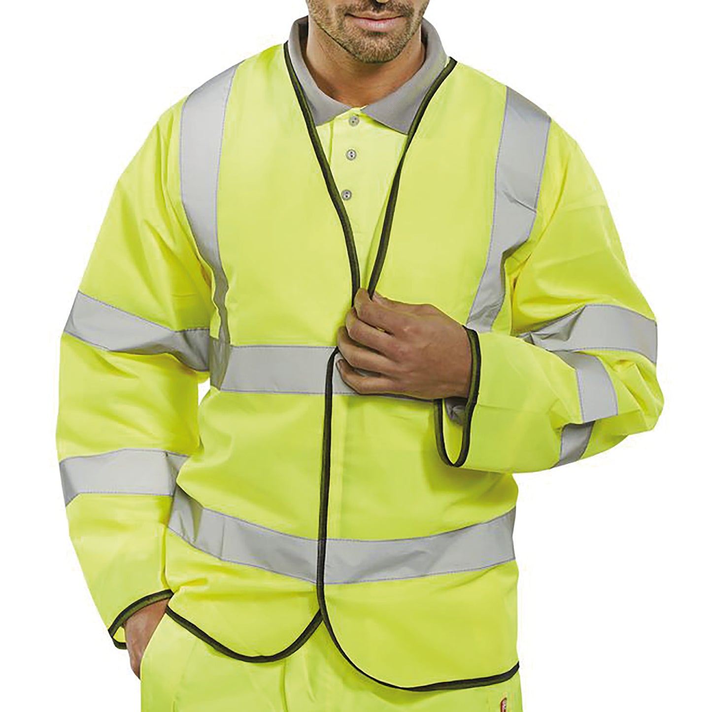 Beeswift High Visibility Long Sleeve Jerkin Saturn Yellow XL