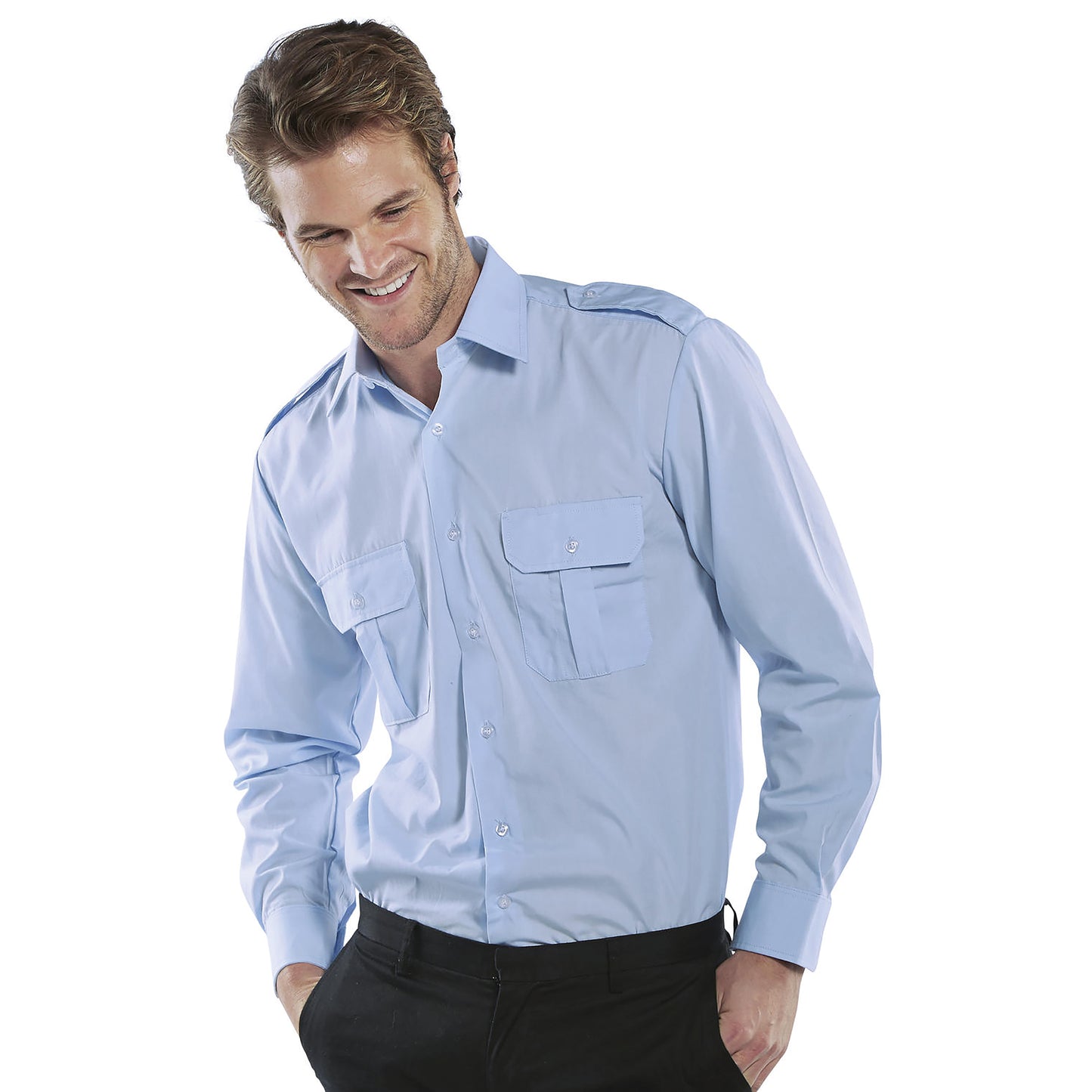 Beeswift Pilot Long Sleeve Shirt Sky Blue 19