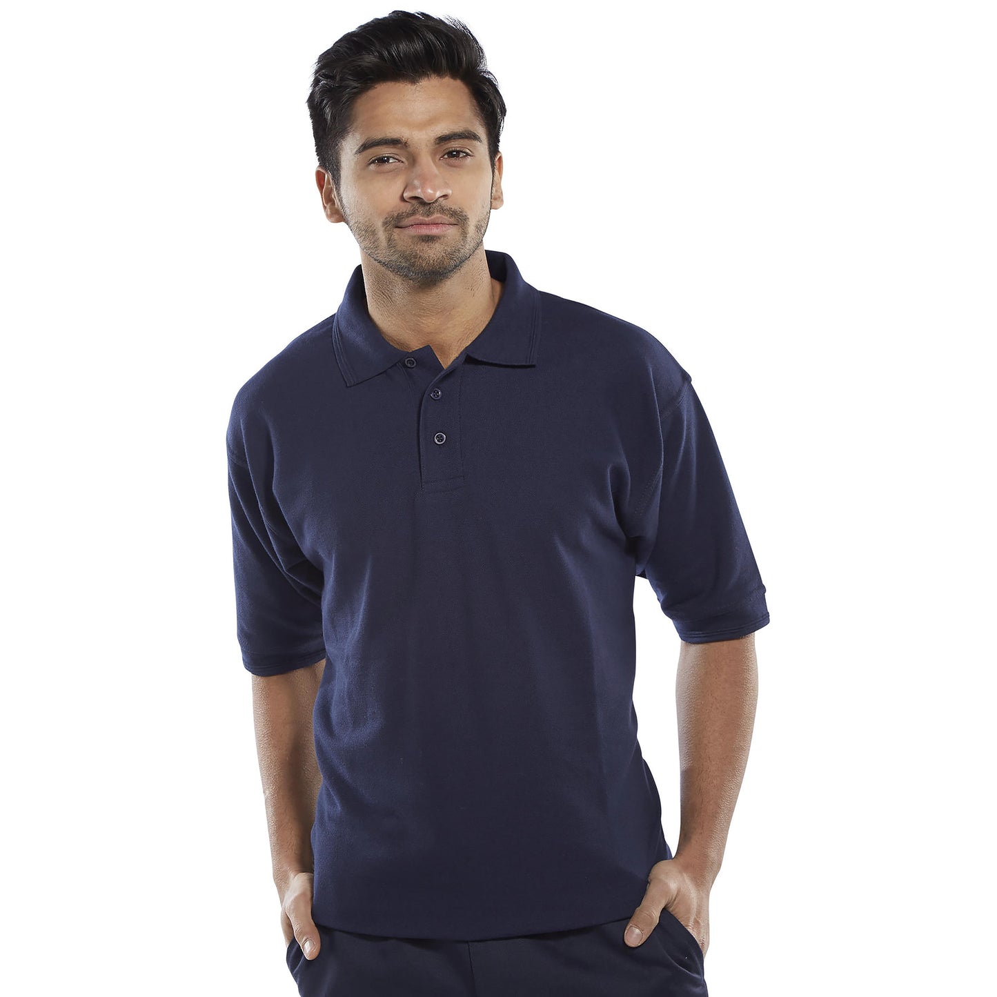 Beeswift Click Premium PK Short Sleeve Polo Shirt Navy Blue M