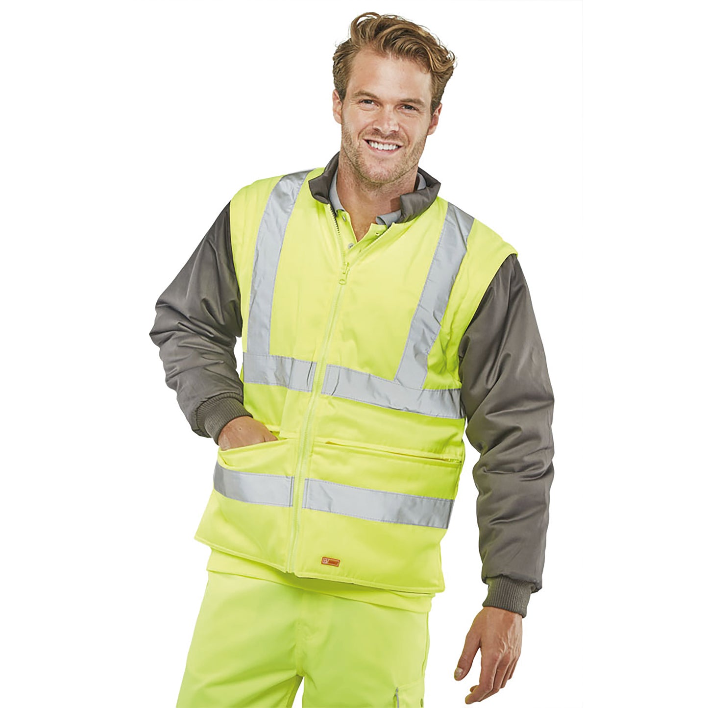 Beeswift Elsener 7In1 High Visibility Jacket Saturn Yellow 4XL