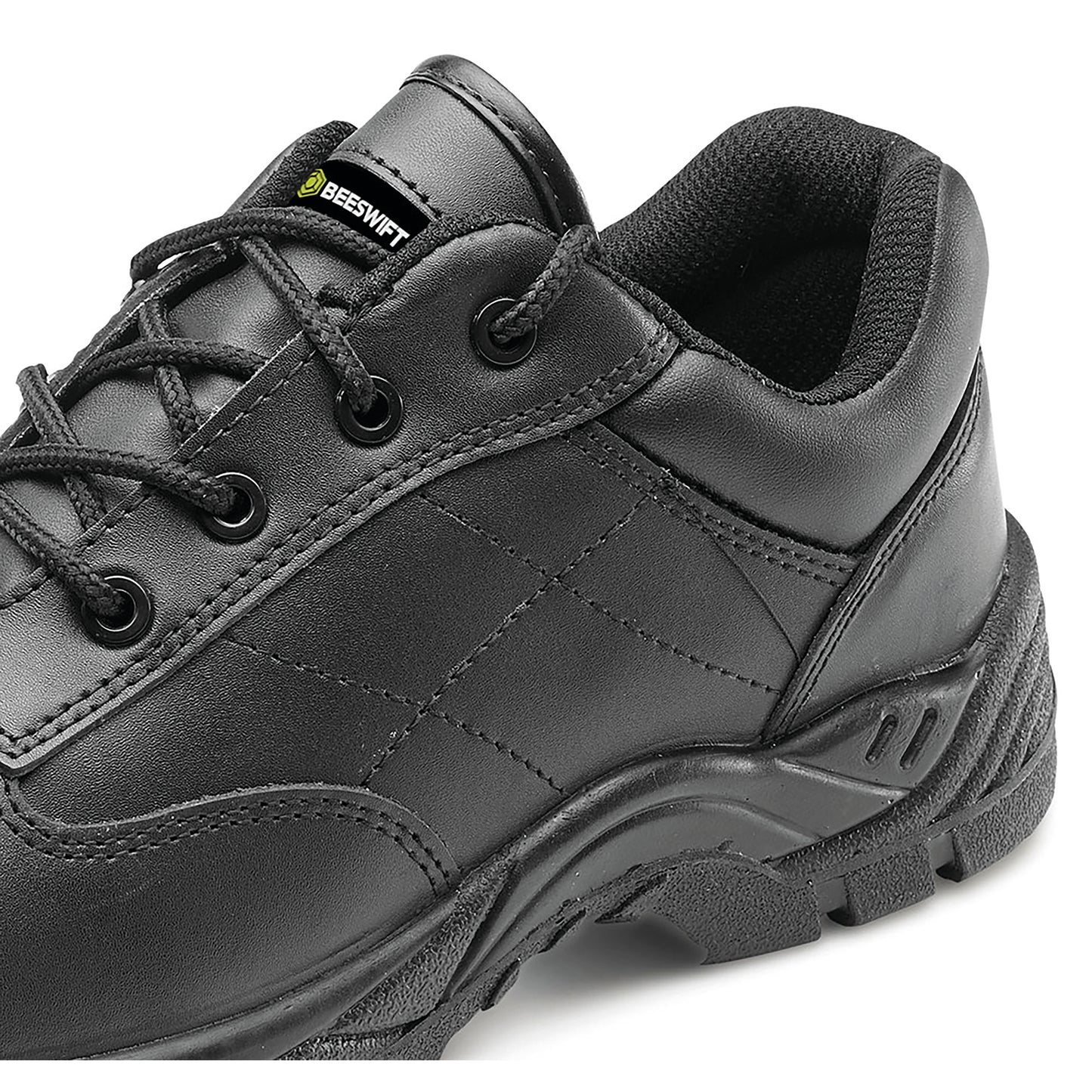 Beeswift Composite S1 Lace up Leather Upper Shoe 1 Pair Black 12