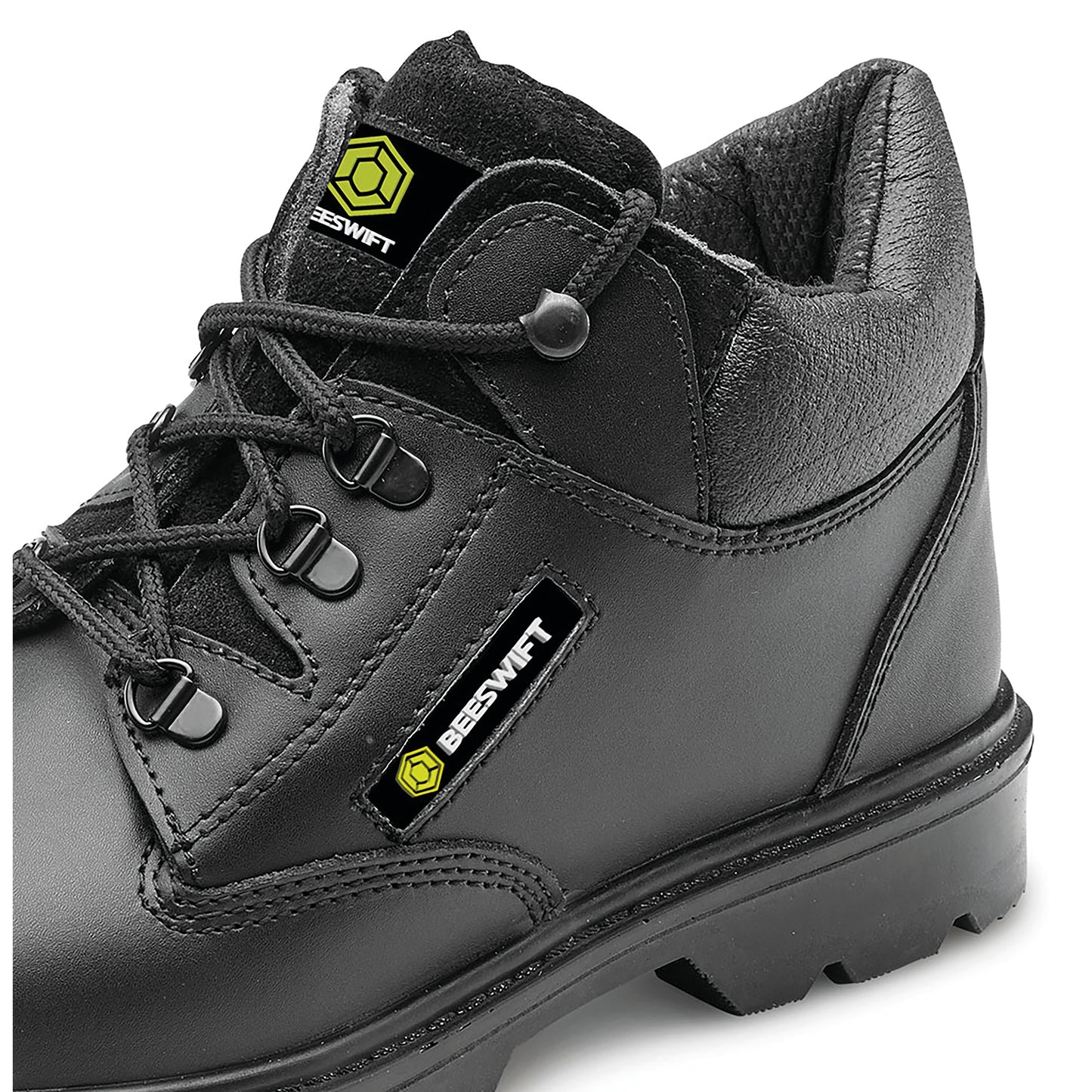 Beeswift Click Leather Mid Cut Midsole Steel Toe Capped Boots 1 Pair Black 13