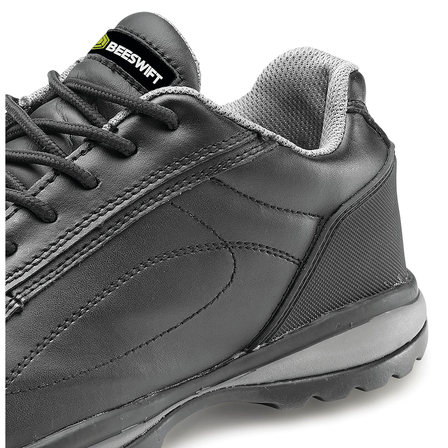Beeswift Click Double Density S1 Leather Upper Trainer Shoe 1 Pair Black 03
