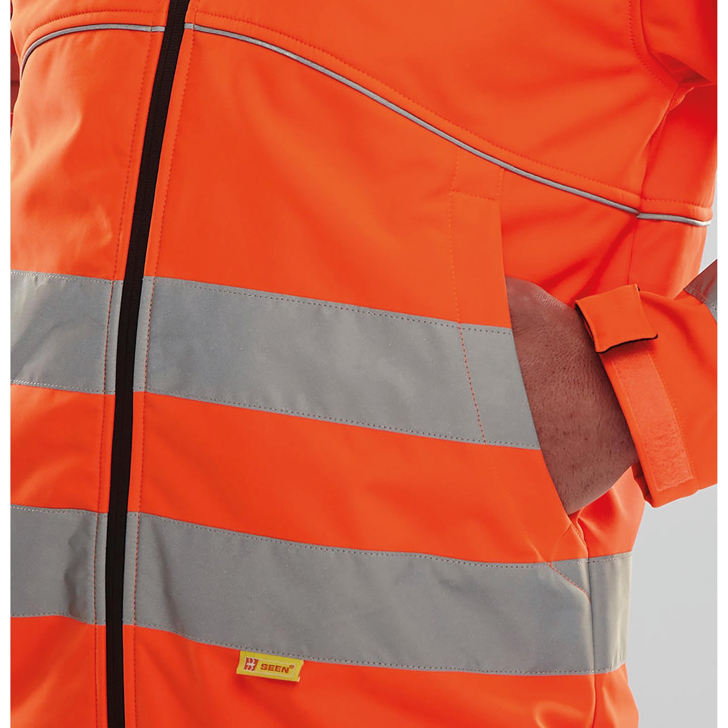 Beeswift Eton High Visibility Soft Shell Jacket Orange/Black M