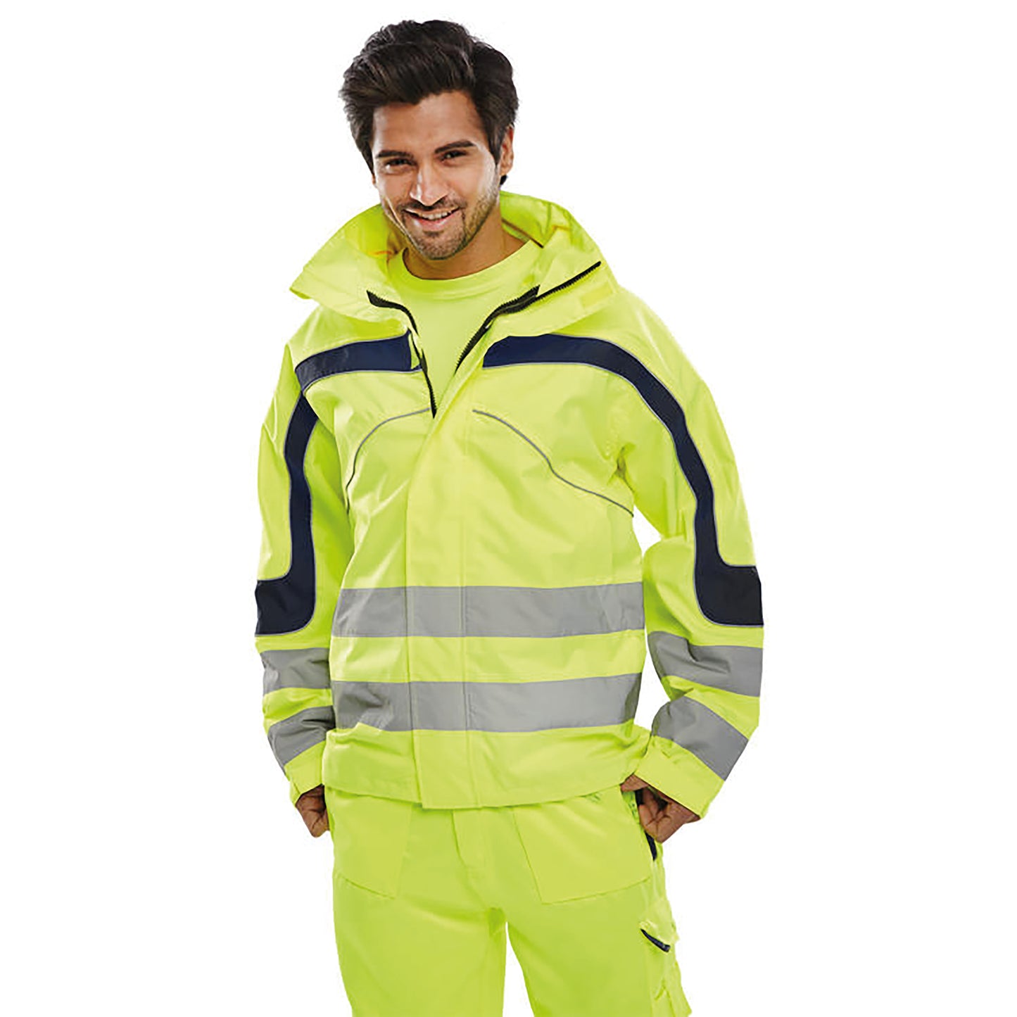 Beeswift Eton High Visibility Breathable EN471 Jacket Saturn Yellow 2XL