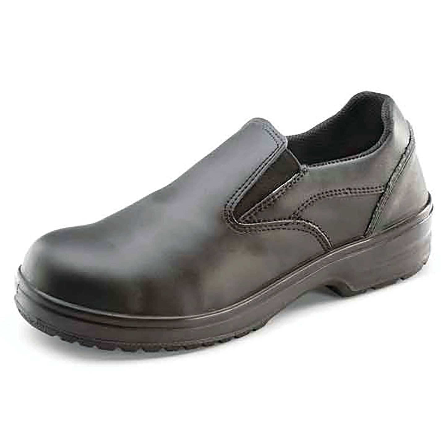 Beeswift Ladies Dual Density PU S1 Slip On Shoe 1 Pair Black 06