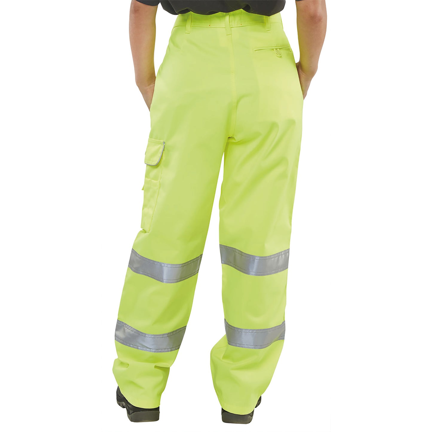 Beeswift Ladies Polycotton High Visibility Trousers Saturn Yellow 34
