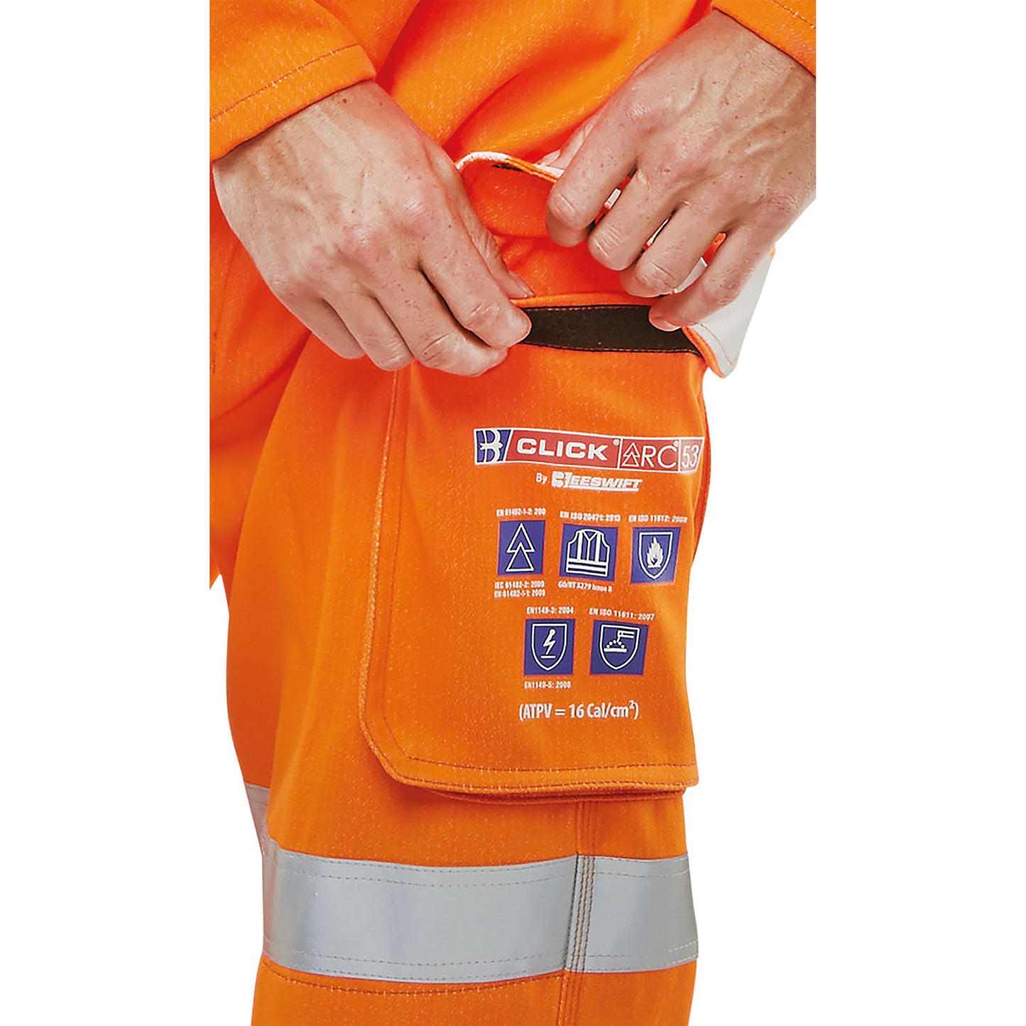 Beeswift B-Click Arc Flash Compliant GO/RT Coverall Orange 40