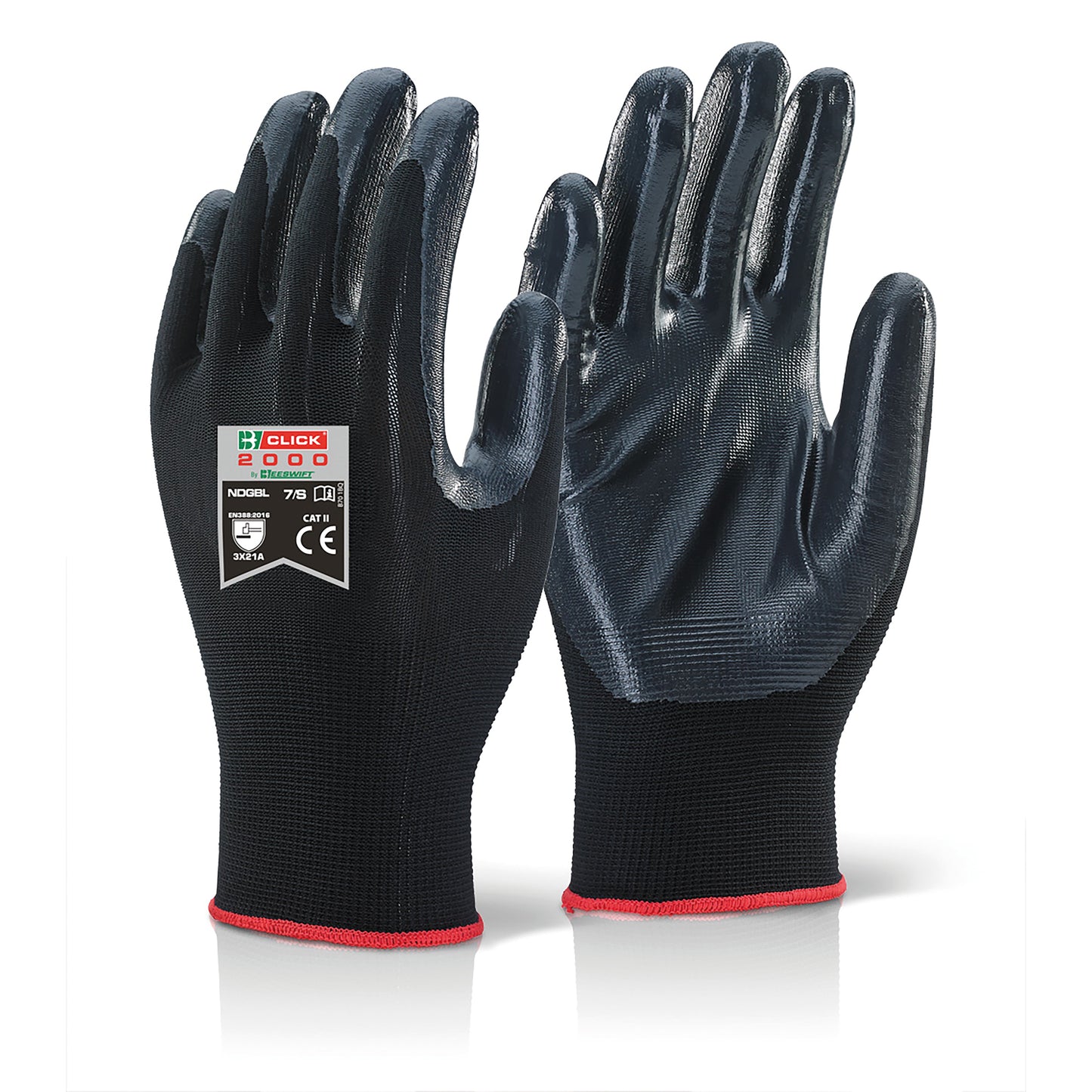 Beeswift Nite Star Nylon Gloves 1 Pair Black L