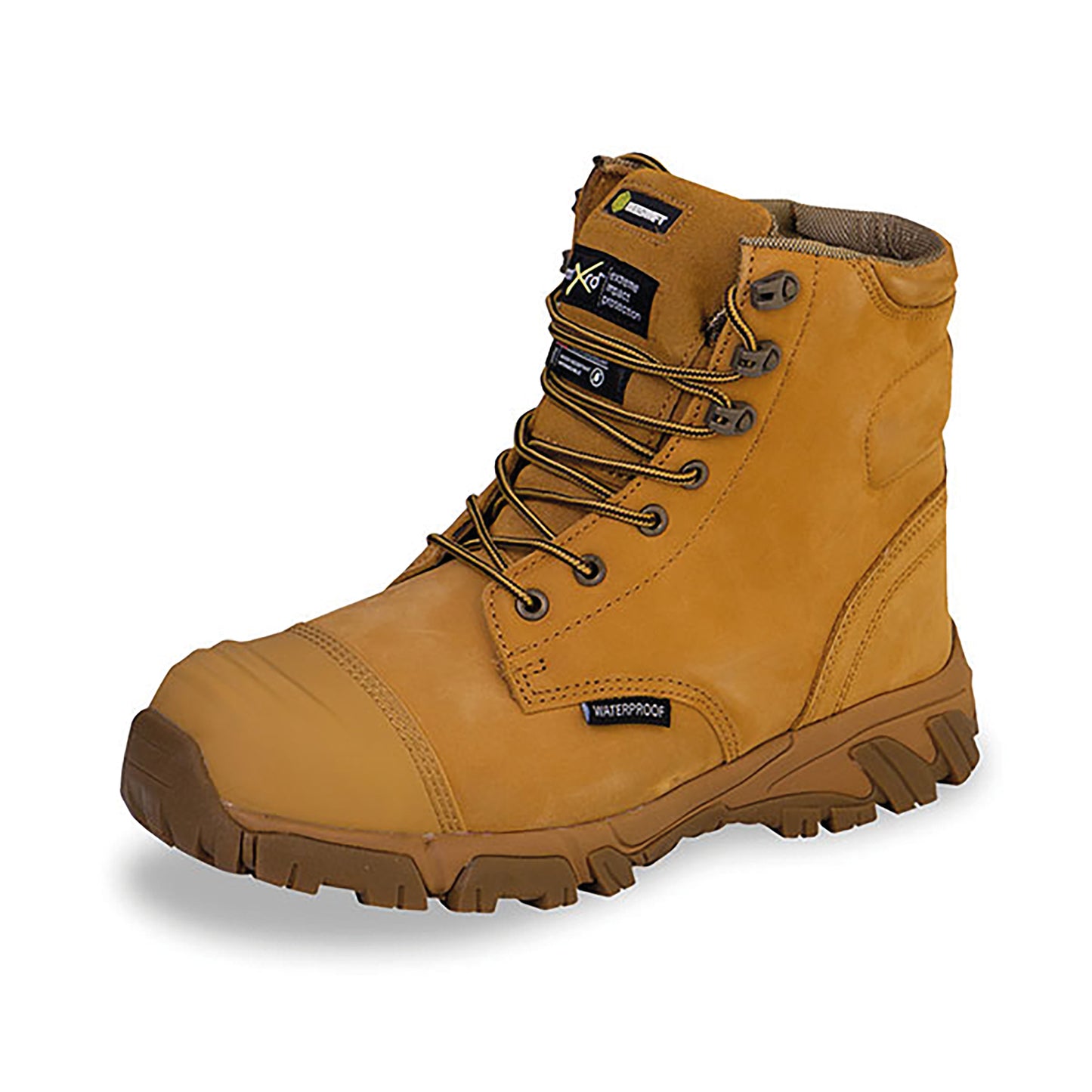 Beeswift Click Waterproof Nubuck Internal Metatarsal Side Zip Lace up Safety Boots 1 Pair Tan 09