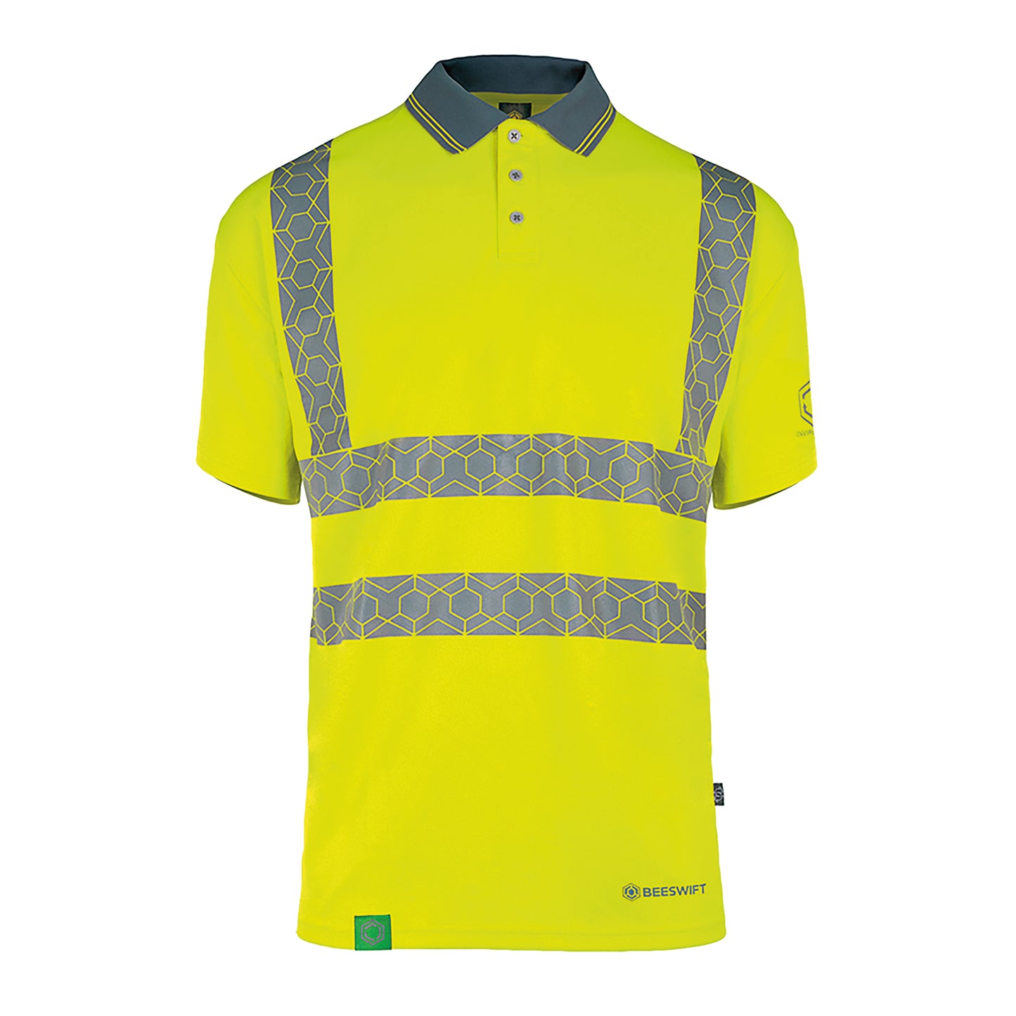 Beeswift Envirowear High Visibility Short Sleeve Polo Shirt Saturn Yellow XL