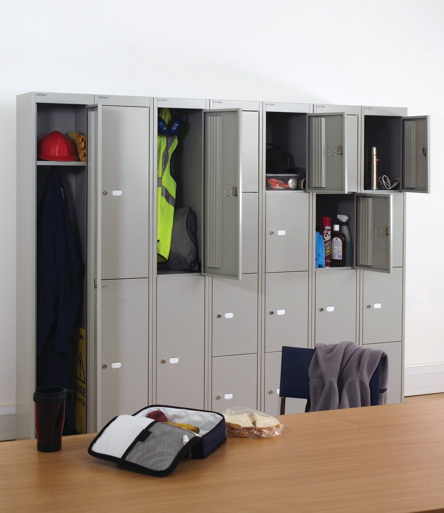Bisley 1 Door Locker 305x457x1802mm Goose Grey CLK181 GOOSE