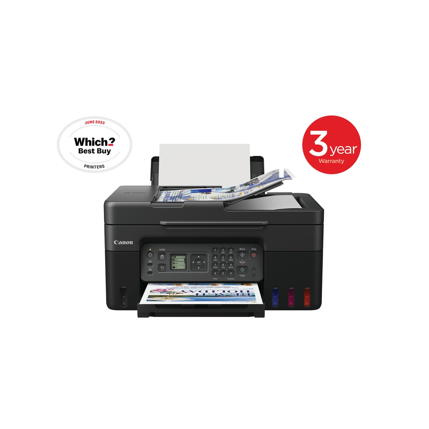 Canon PIXMA G4570 Wireless Colour All-in-one Refillable MegaTank Inkjet Printer