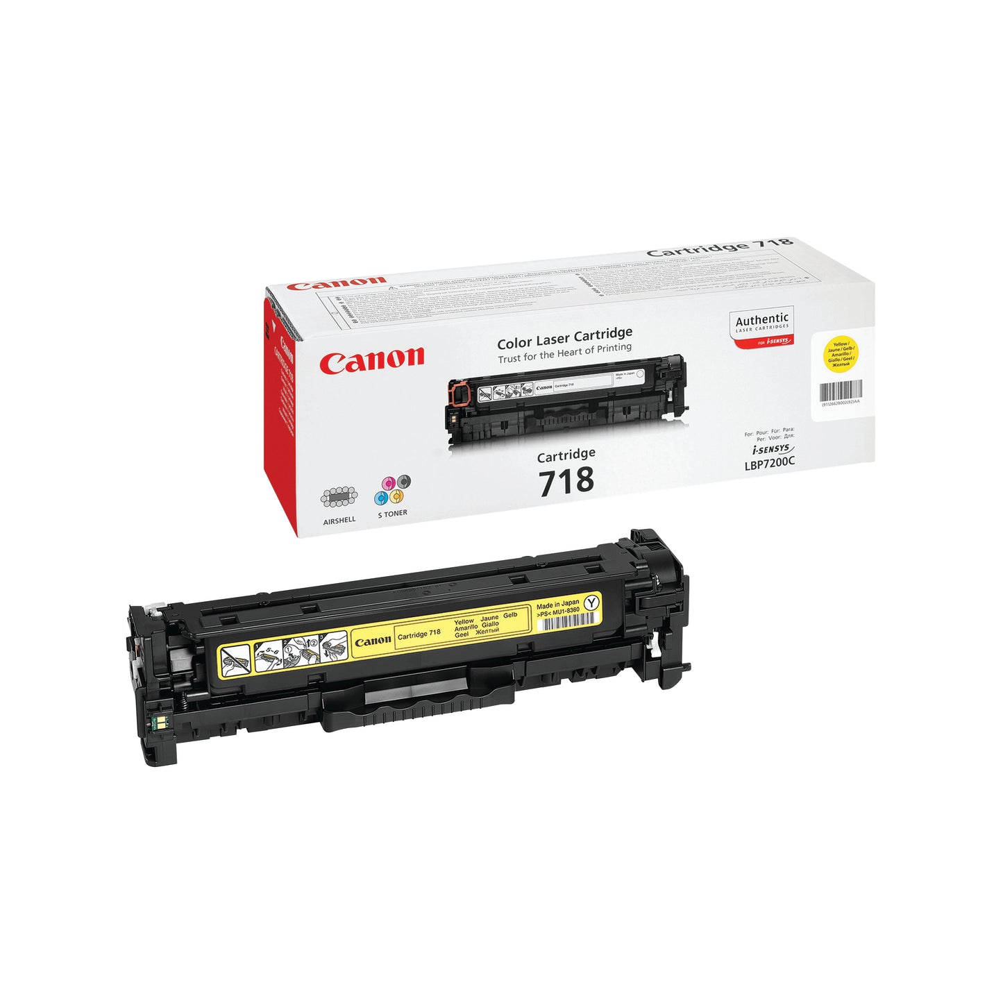 Canon CRG-718 Y toner cartridge 1 pc(s) Original Yellow