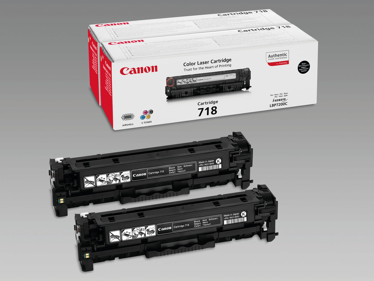 Canon CRG-718 Bk VP toner cartridge 2 pc(s) Original Black