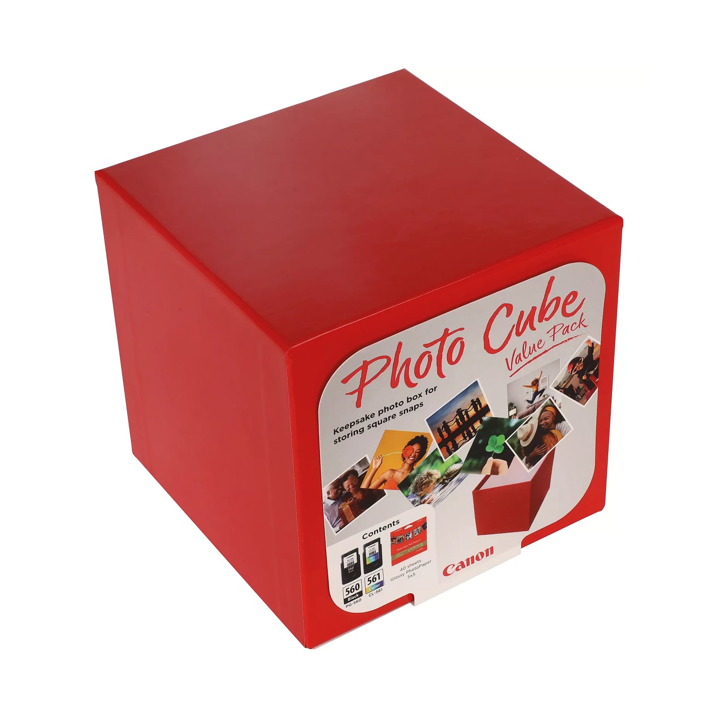 Canon Photo Cube PG-560/CL-561 Ink/PP-201 5x5 Inch Glossy II Photo Paper Black/CMY 3713C007