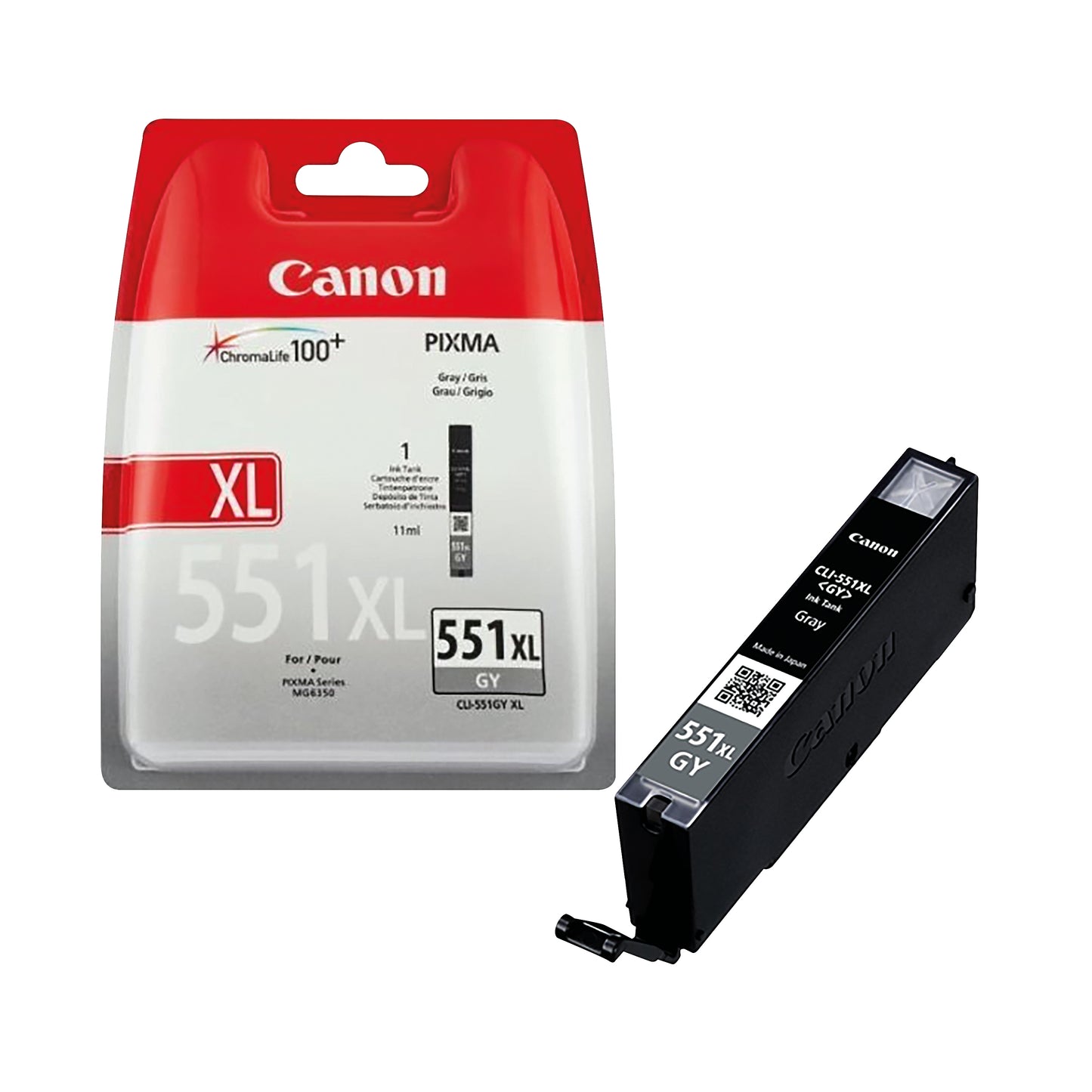 Canon CLI-551XLGY Inkjet Cartridge High Yield Grey 6447B001