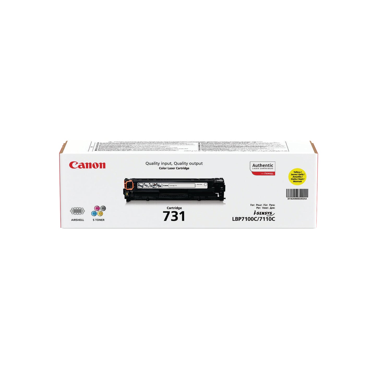 Canon 731Y Yellow Toner Cartridge 6269B002