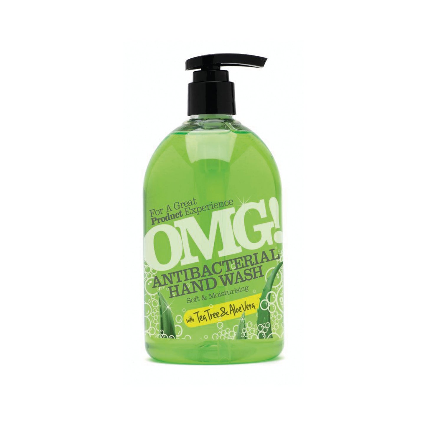 OMG Hand Wash Antibacterial Tea Tree/Aloe Vera 500ml (Pack of 12) OMGABHW-GR