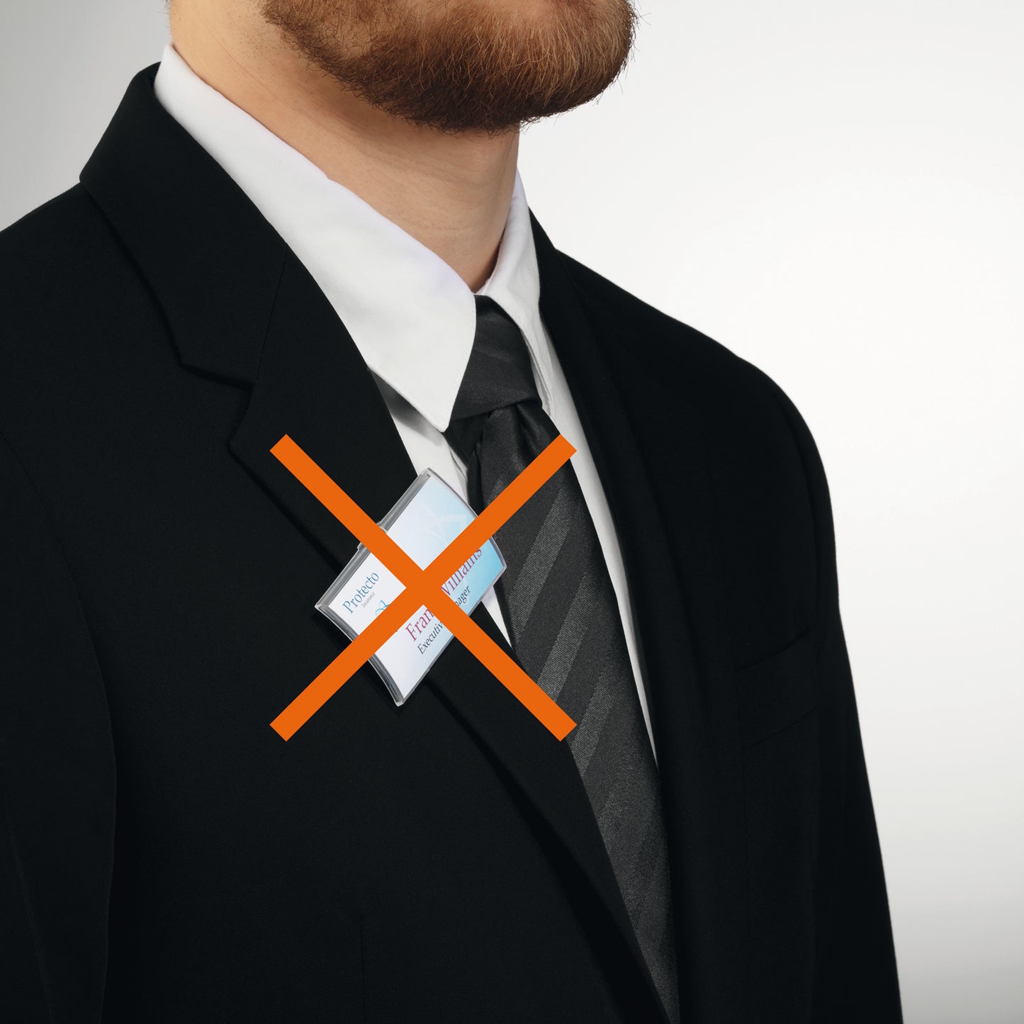 Durable Name Badge CLICK FOLD w/Magnet Place/Hold 40x75 (Pack of 10) 825919