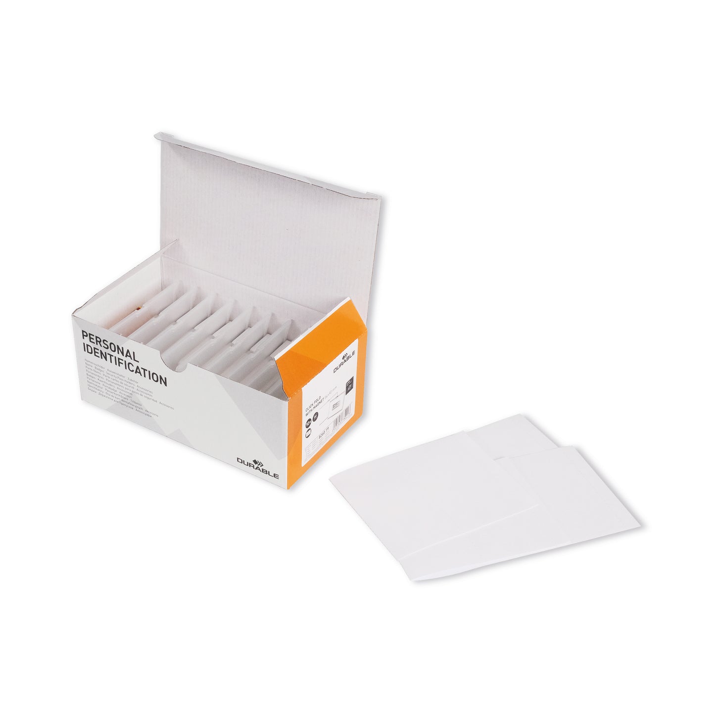 Durable Name Badge CLICK FOLD w/Magnet Place/Hold 54x90 (Pack of 10) 826019