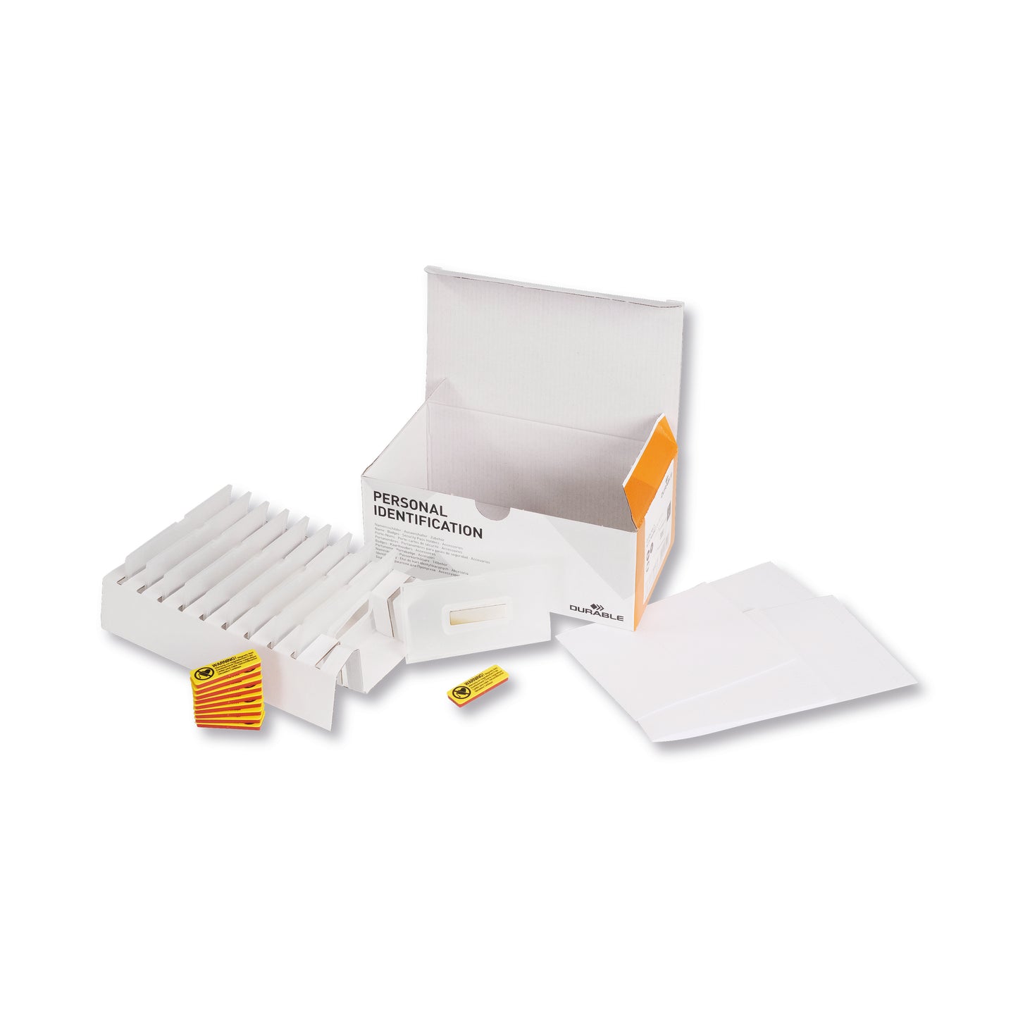 Durable Name Badge CLICK FOLD w/Magnet Place/Hold 54x90 (Pack of 10) 826019