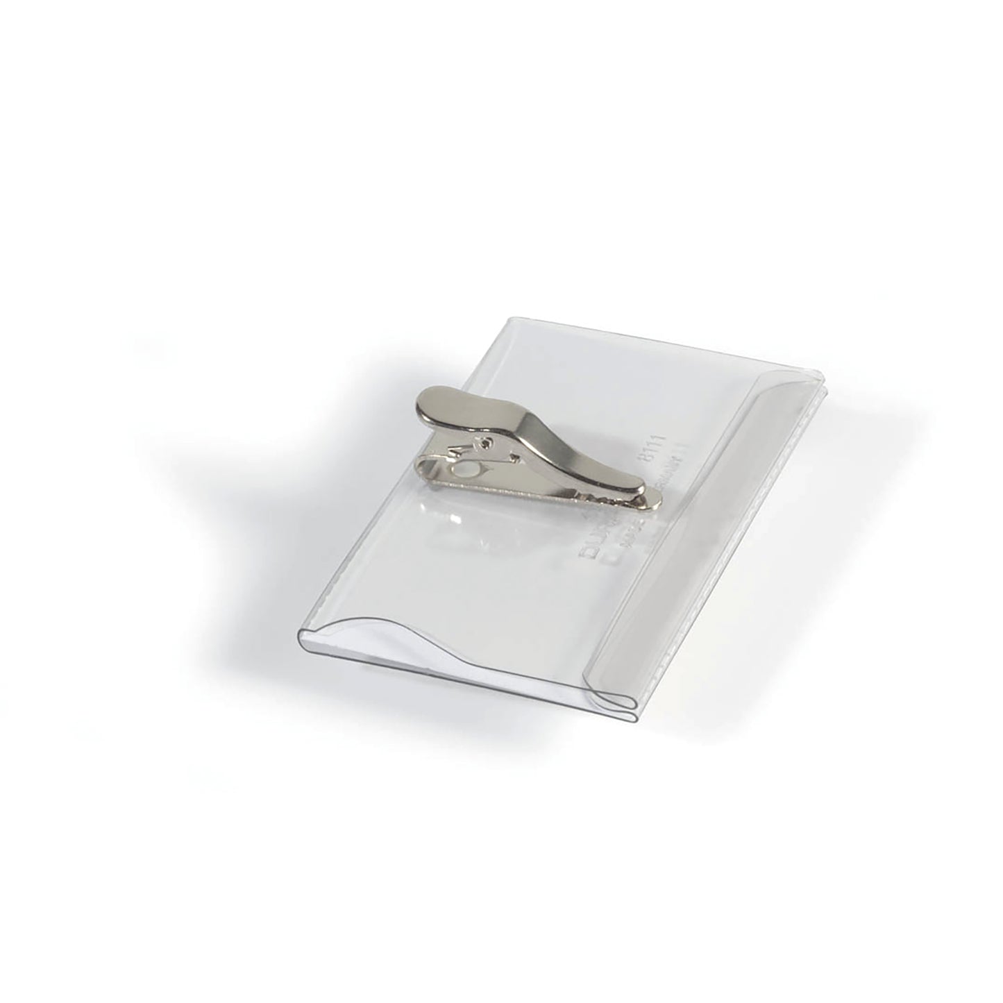 Durable Name Badge with Crocodile Clip 55x90mm Clear (Pack of 25) 8111