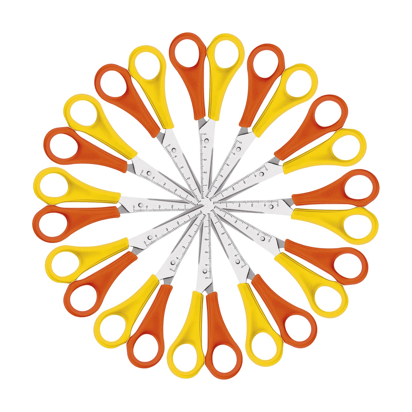 Westcott Left Handed Scissors 130mm Yellow/Orange (Pack of 12) E-21593 00