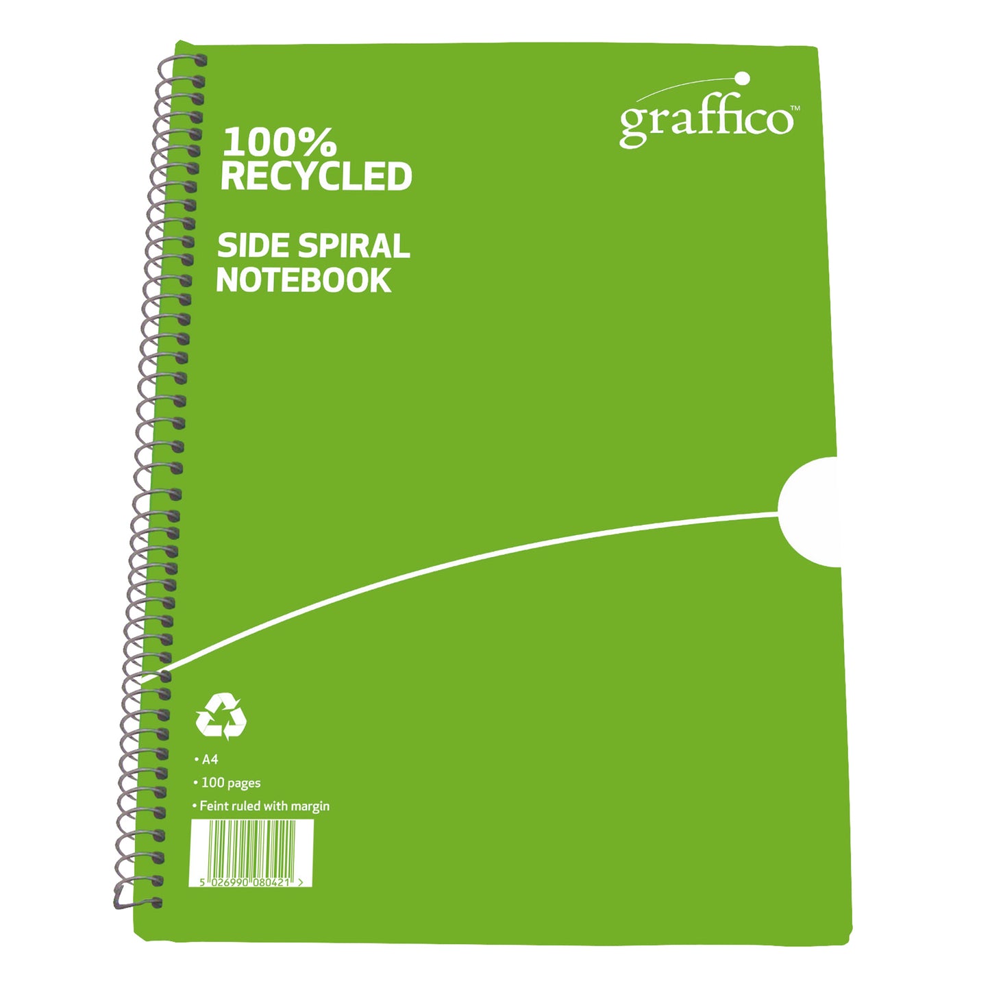 Graffico Recycled Wirebound Notebook 100 Pages A4 (Pack of 10) EN08043