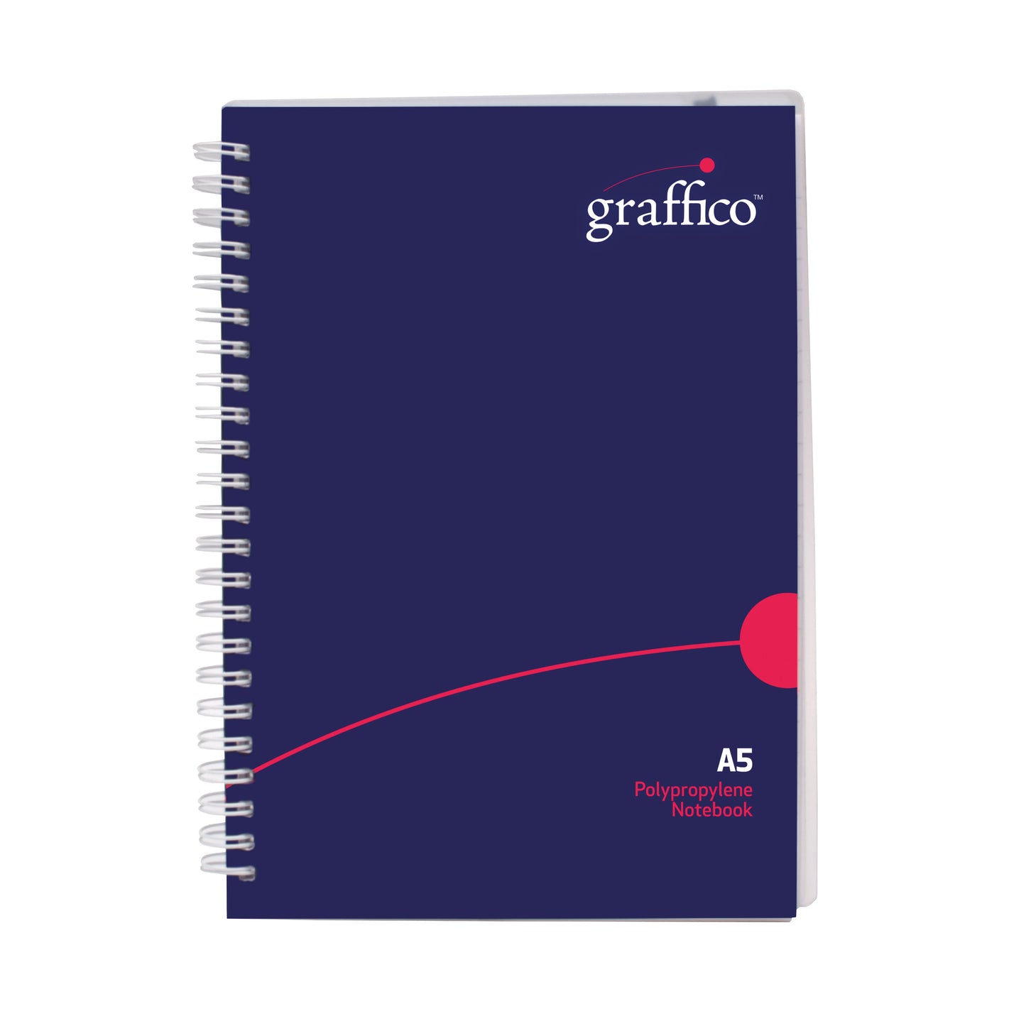 Graffico Polypropylene Wirebound Notebook 140 Pages A5 EN08822