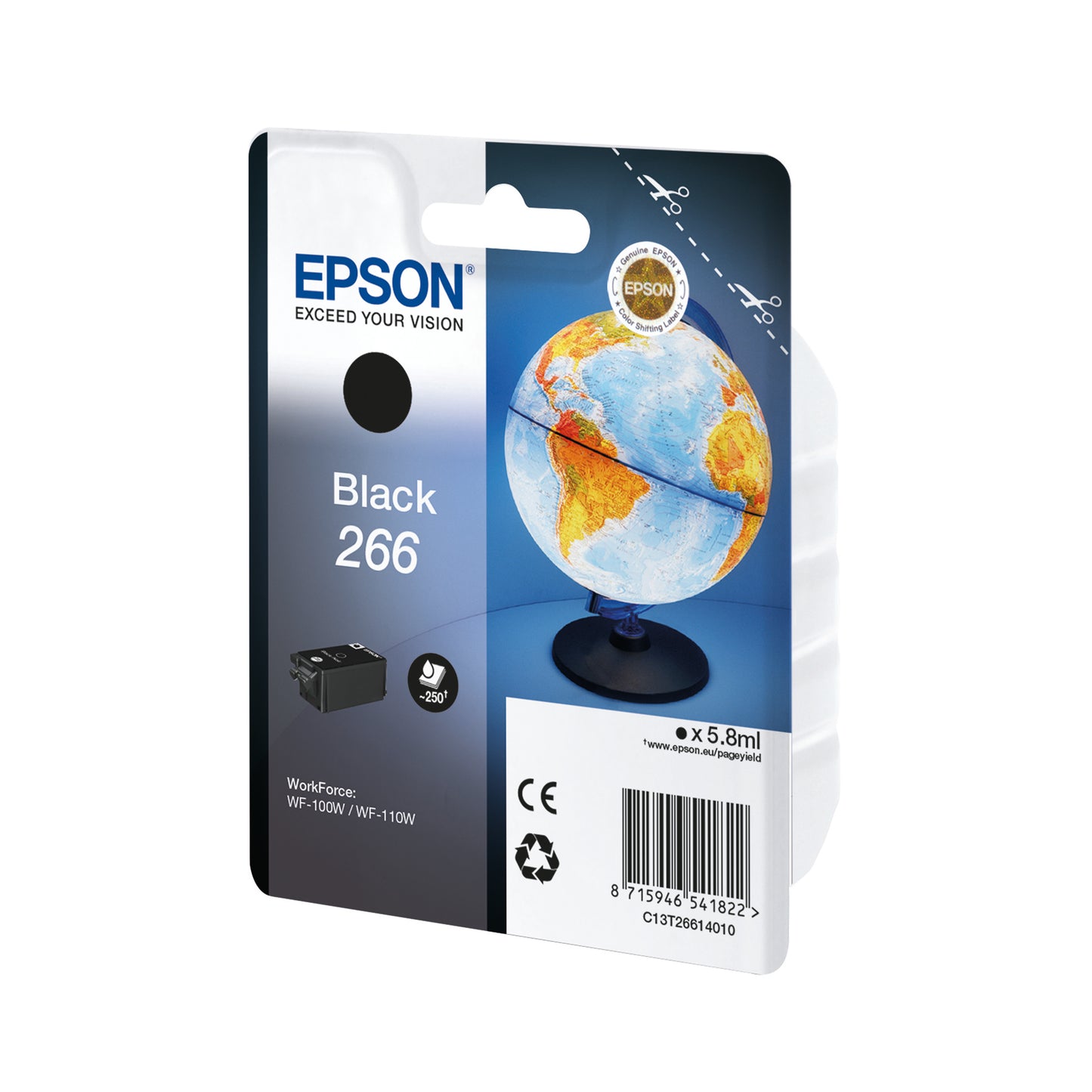 Epson 266 Ink Cartridge Globe Black C13T26614010