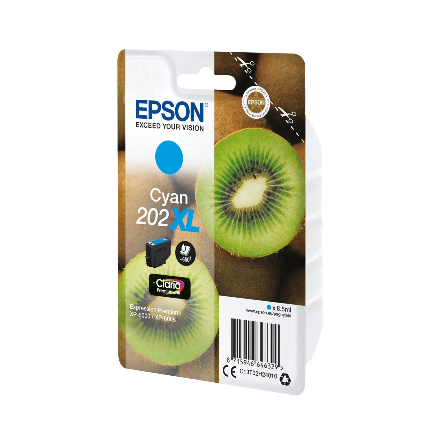 Epson 202XL Premium Ink Claria High Yield Kiwi Cyan C13T02H24010