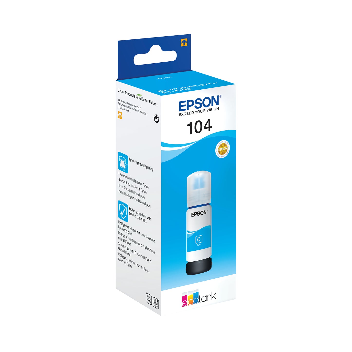 Epson 104 Ink Bottle EcoTank Cyan C13T00P240