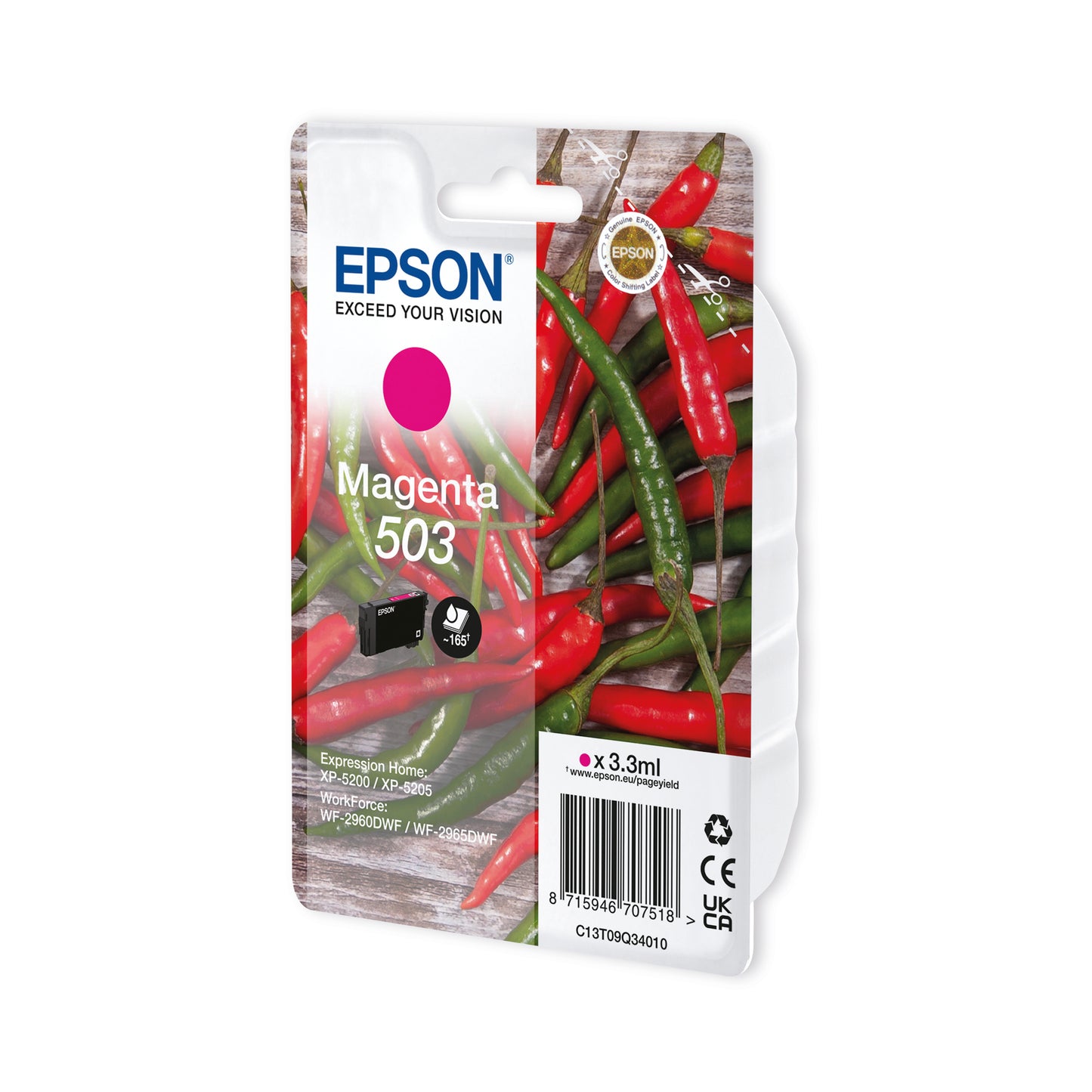 Epson 503 Ink Cartridge Chilli Magenta C13T09Q34010