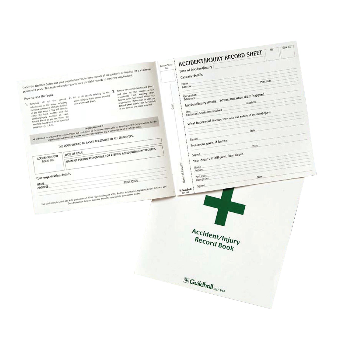 Guildhall Accident and Injury Book Compliant with DPA (Pack of 5) T44