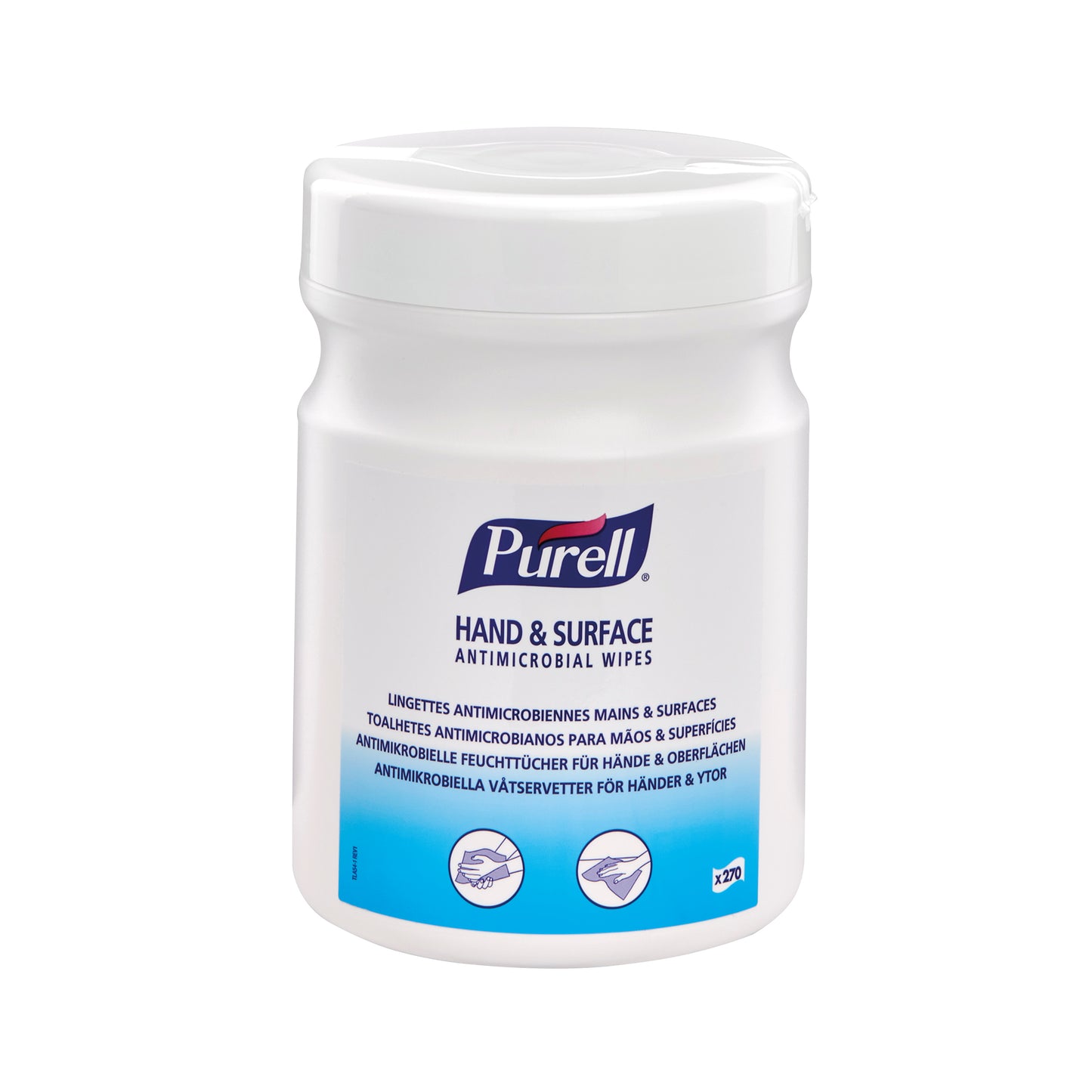 Purell Hand/Surface Antimicrobial Wipes Tub (Pack of 270) 92270-06-EEU