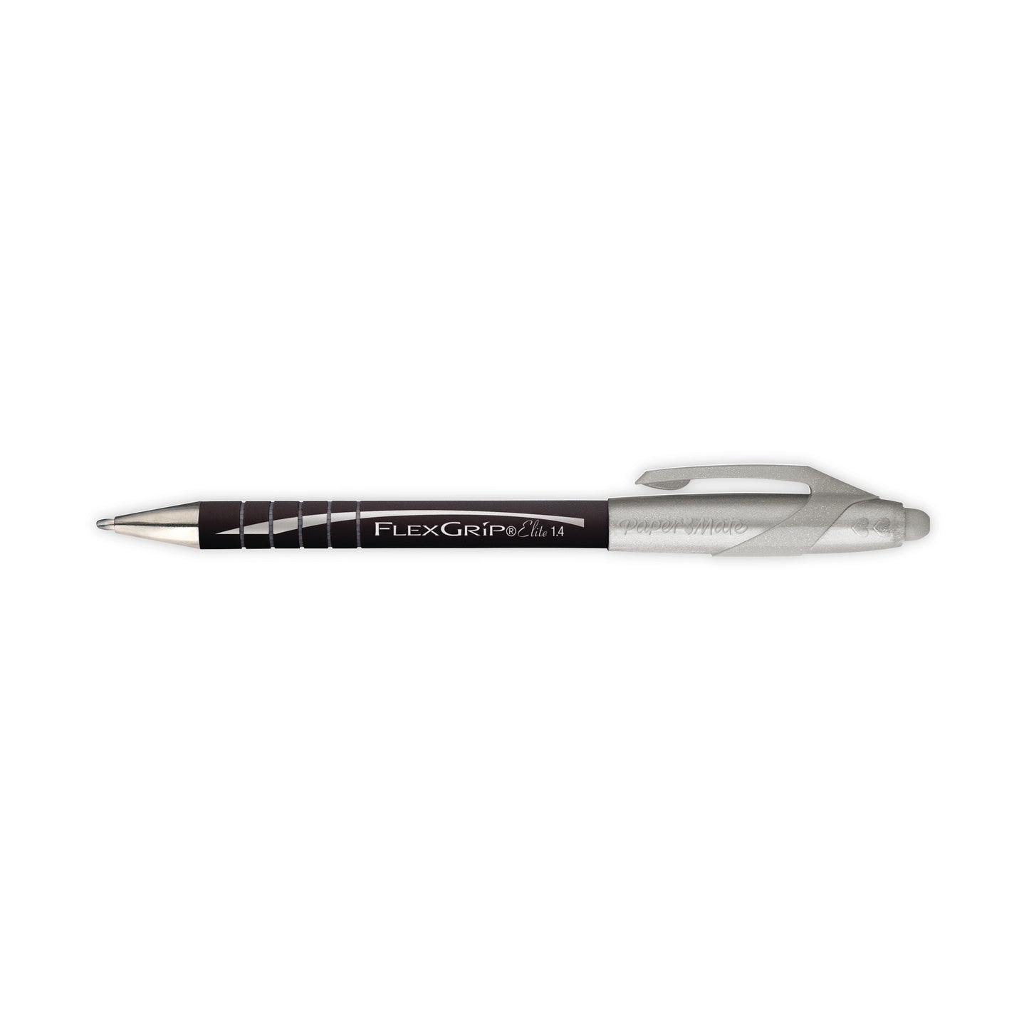 PaperMate Flexgrip Elite Retractable Ballpoint Pen Medium Black (Pack of 12) S0767600