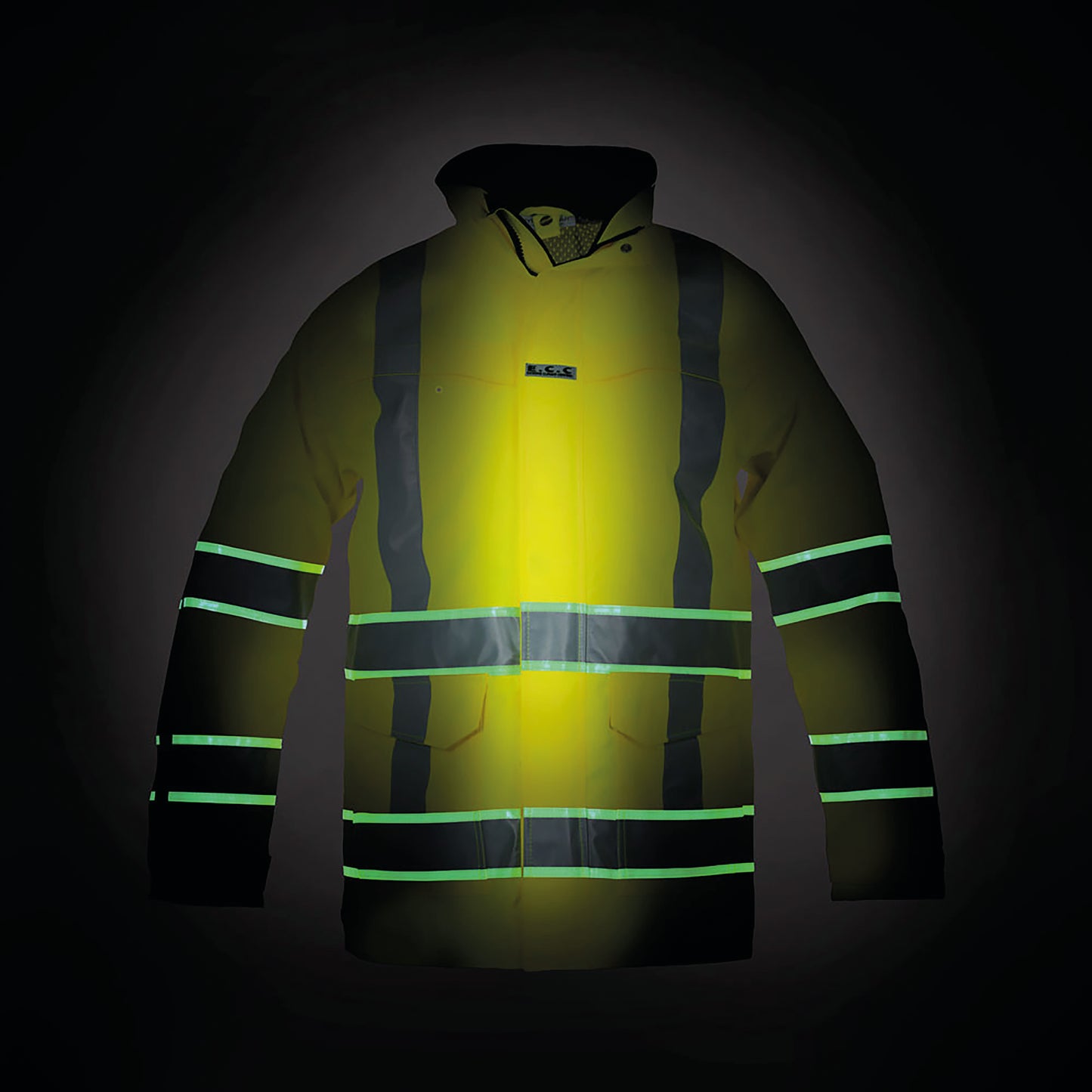 Hydrowear Italie High Visibility Parka with Glow in the Dark GIS Tape Saturn Yellow S