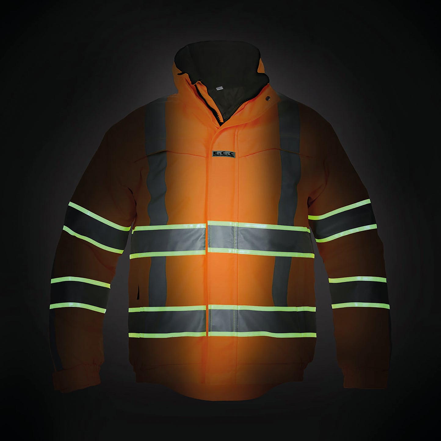 Hydrowear India High Visibility Pilot Jacket with Glow in the Dark GIS Tape Orange L