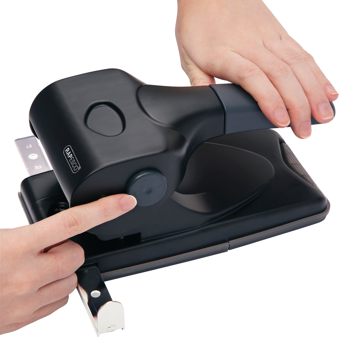 Rapesco ALU 65 Hole Punch Metal Black 1015