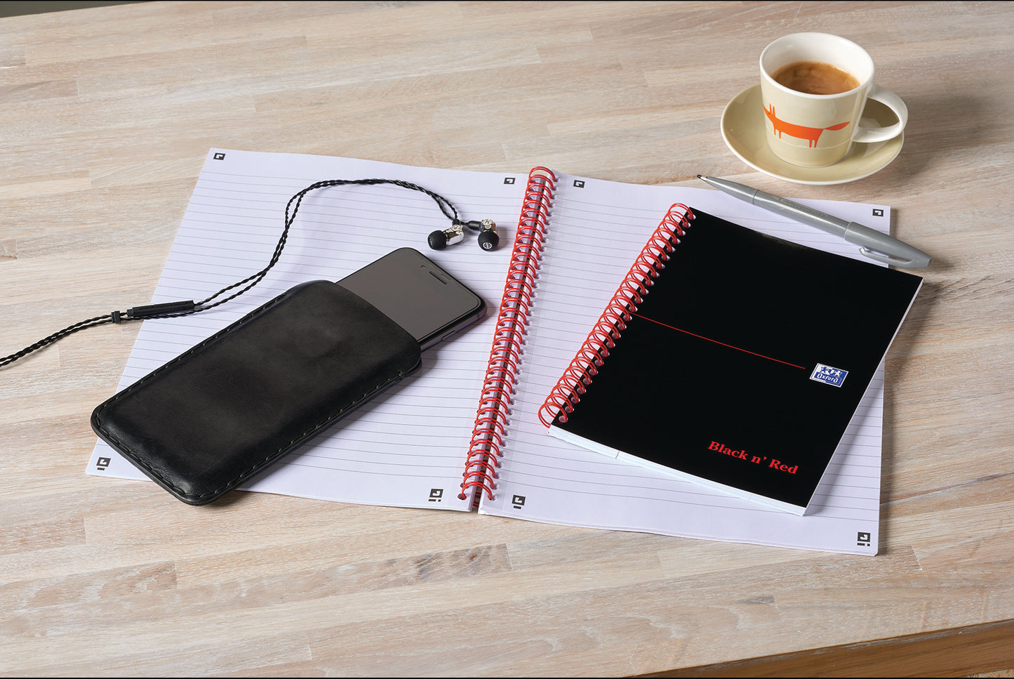 Black n' Red Wirebound Notebook 100 Pages A5 (Pack of 10) 1100080155